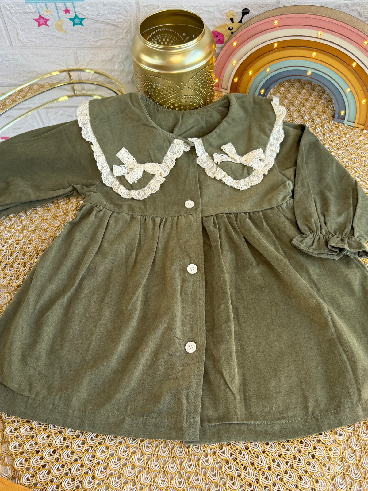 Vestido verde oliva