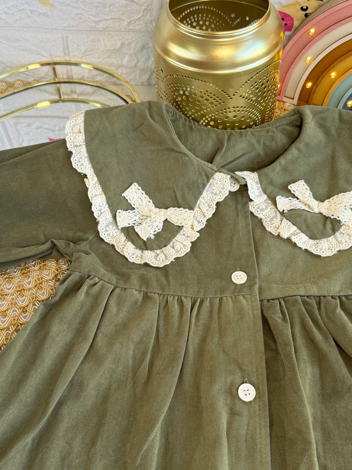 Vestido verde oliva