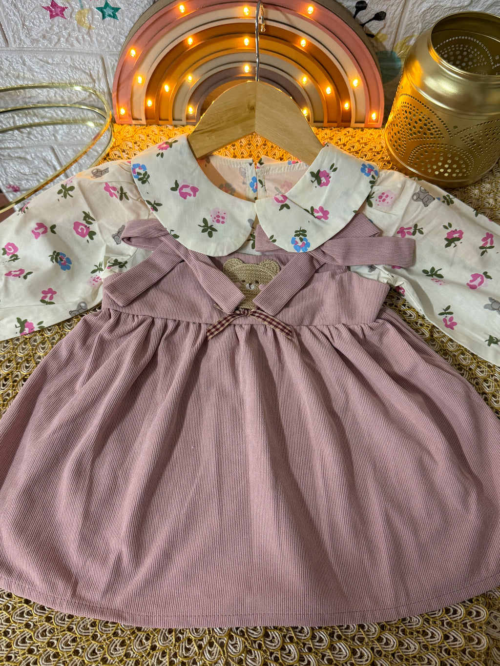 Vestido floreado oso