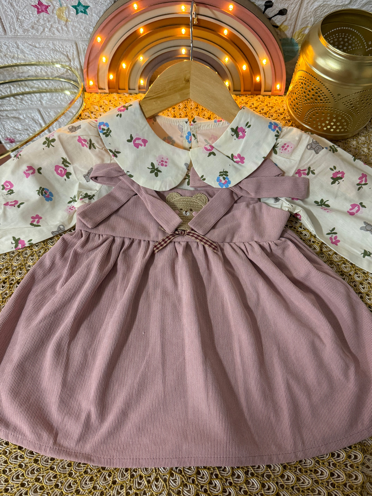 Vestido floreado oso