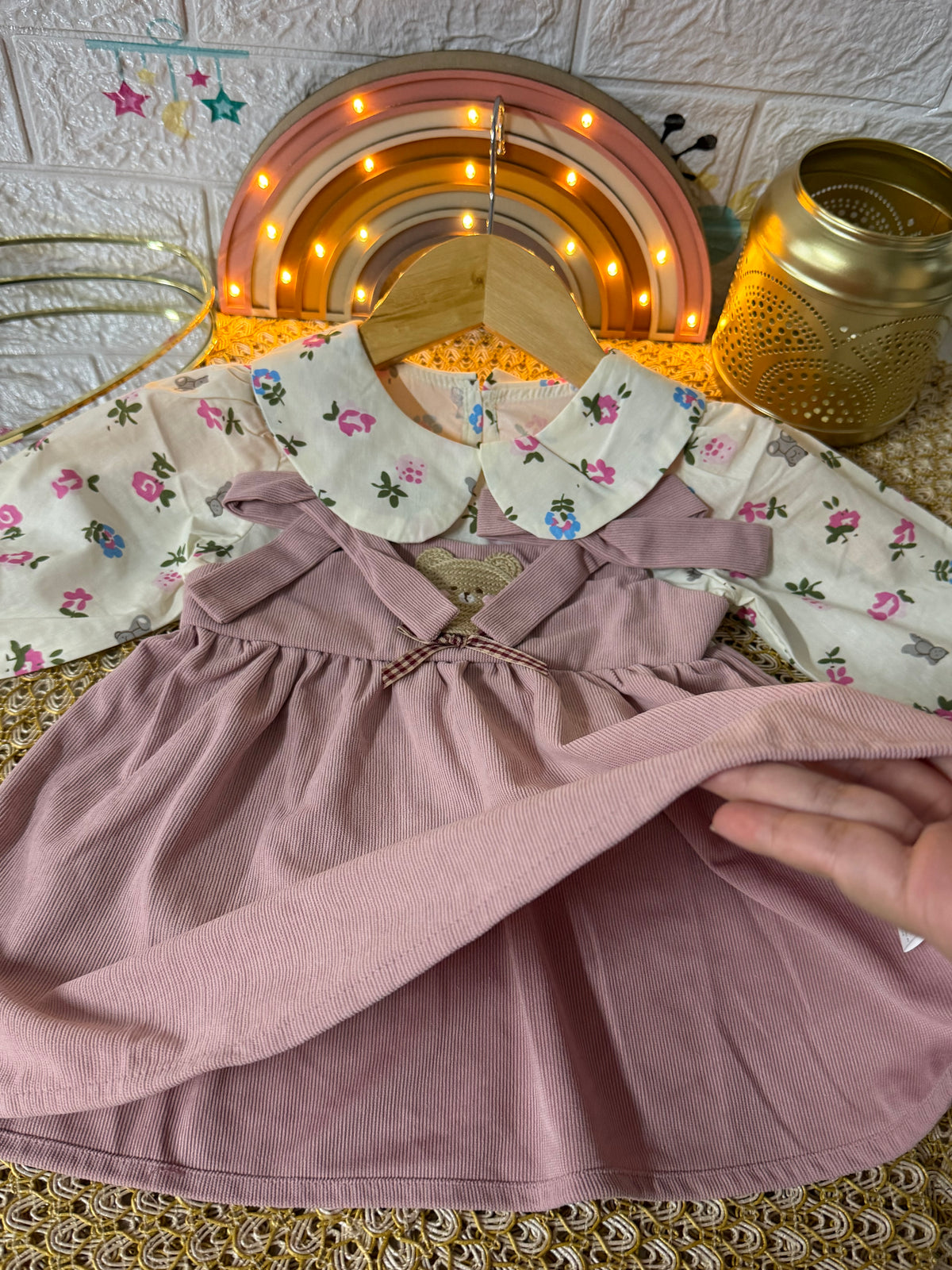 Vestido floreado oso
