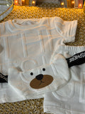 Conjunto 3 piezas osito blanco