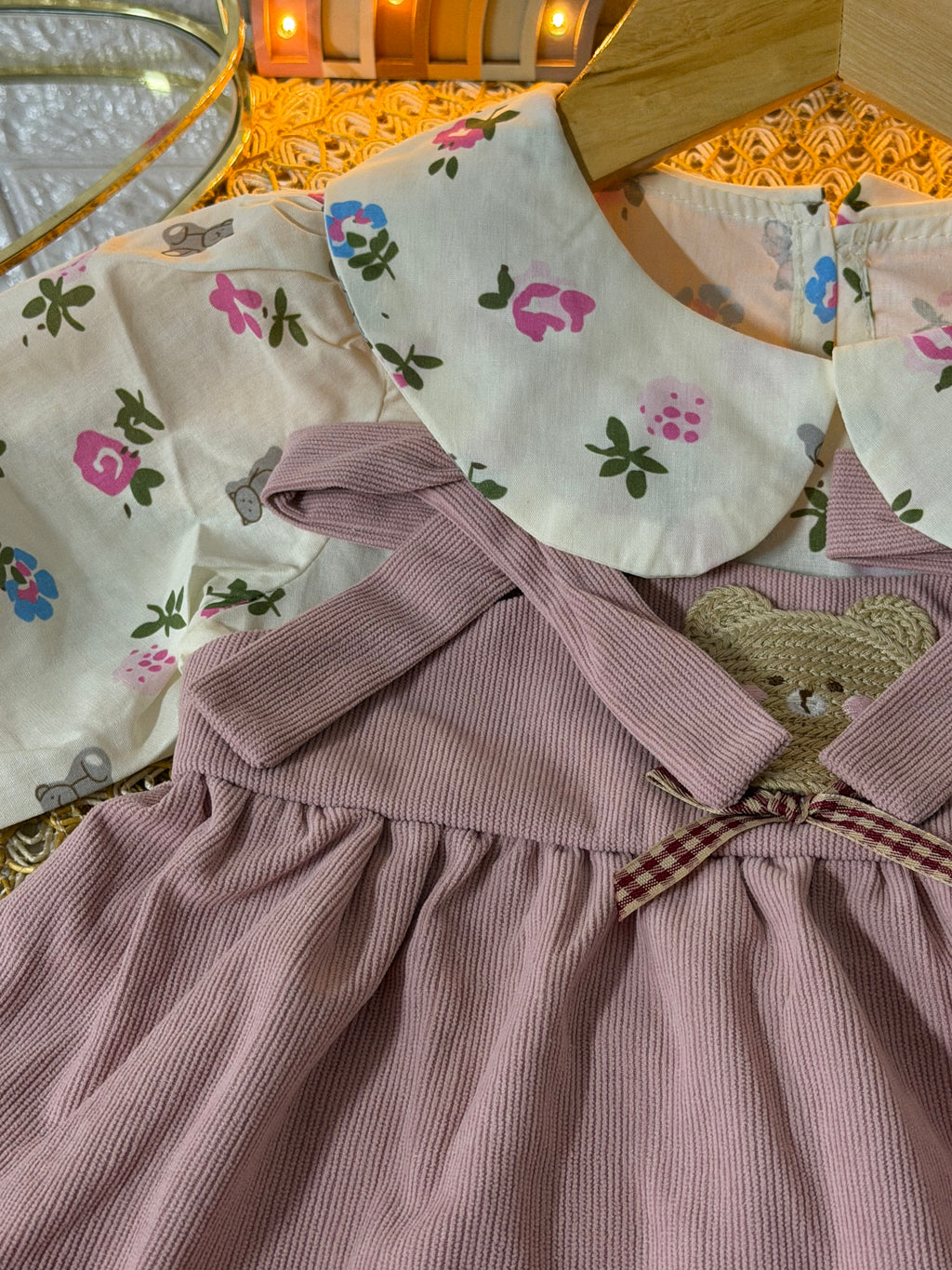 Vestido floreado oso