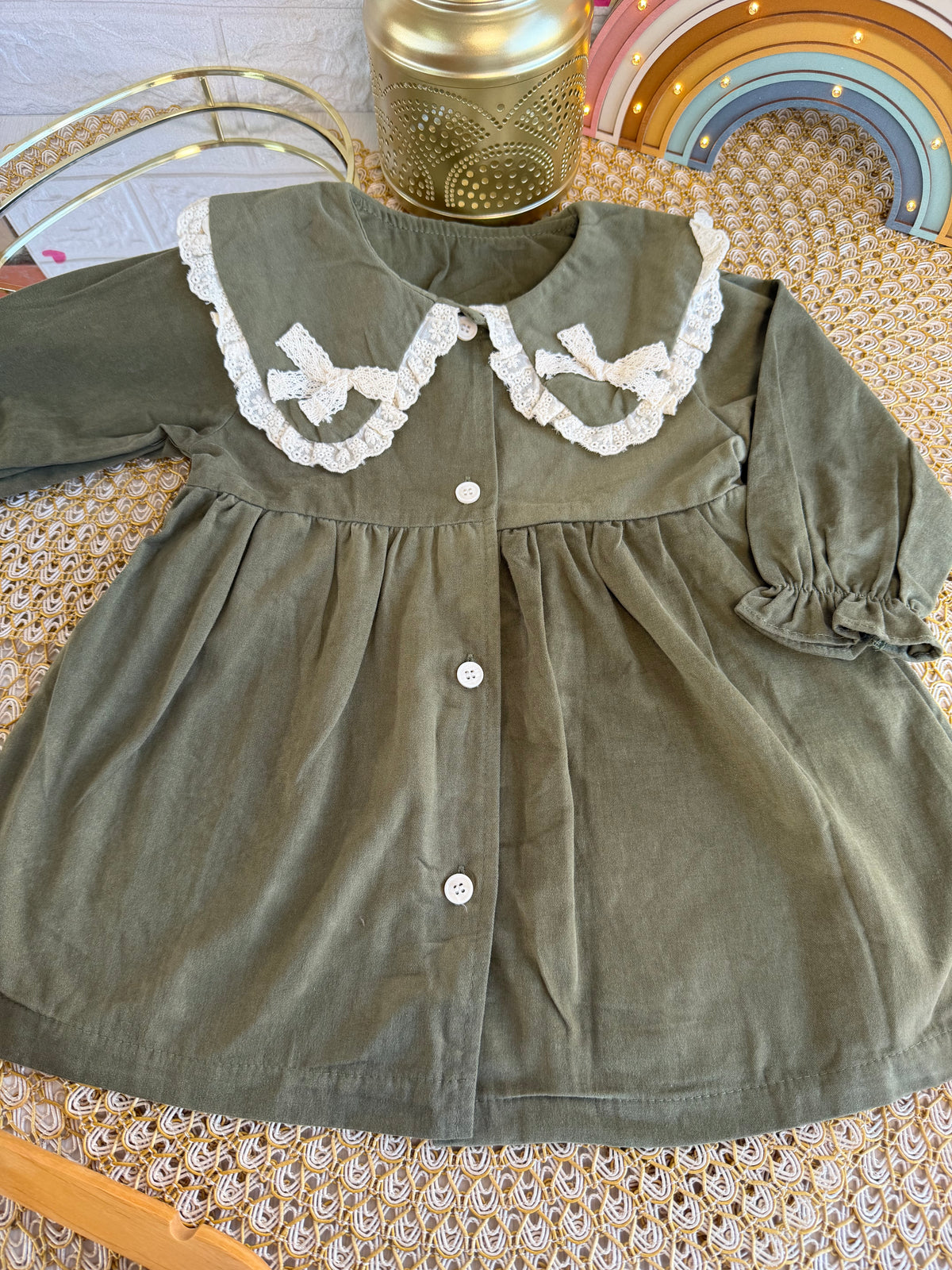 Vestido verde oliva