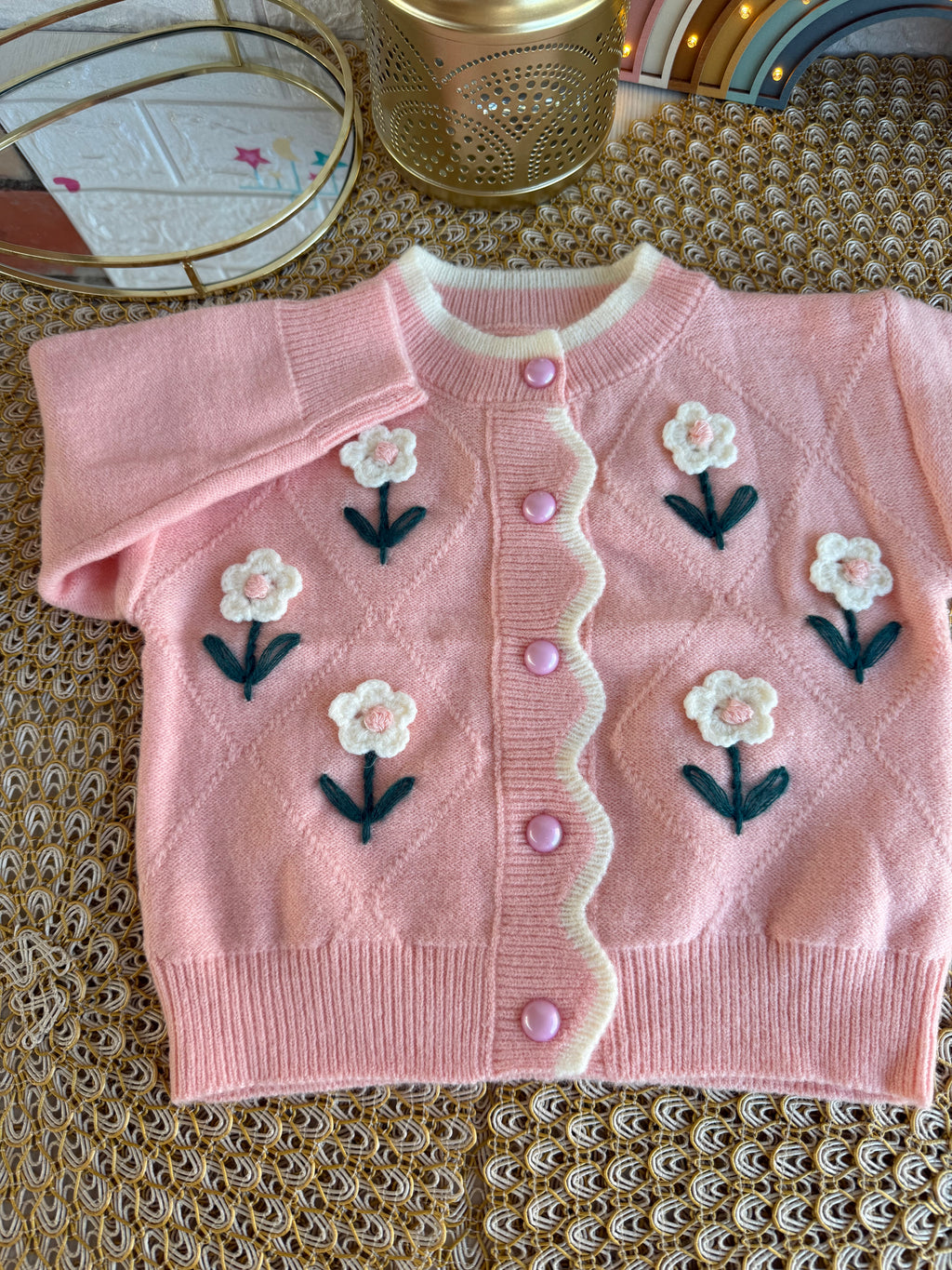Cardigan floreado