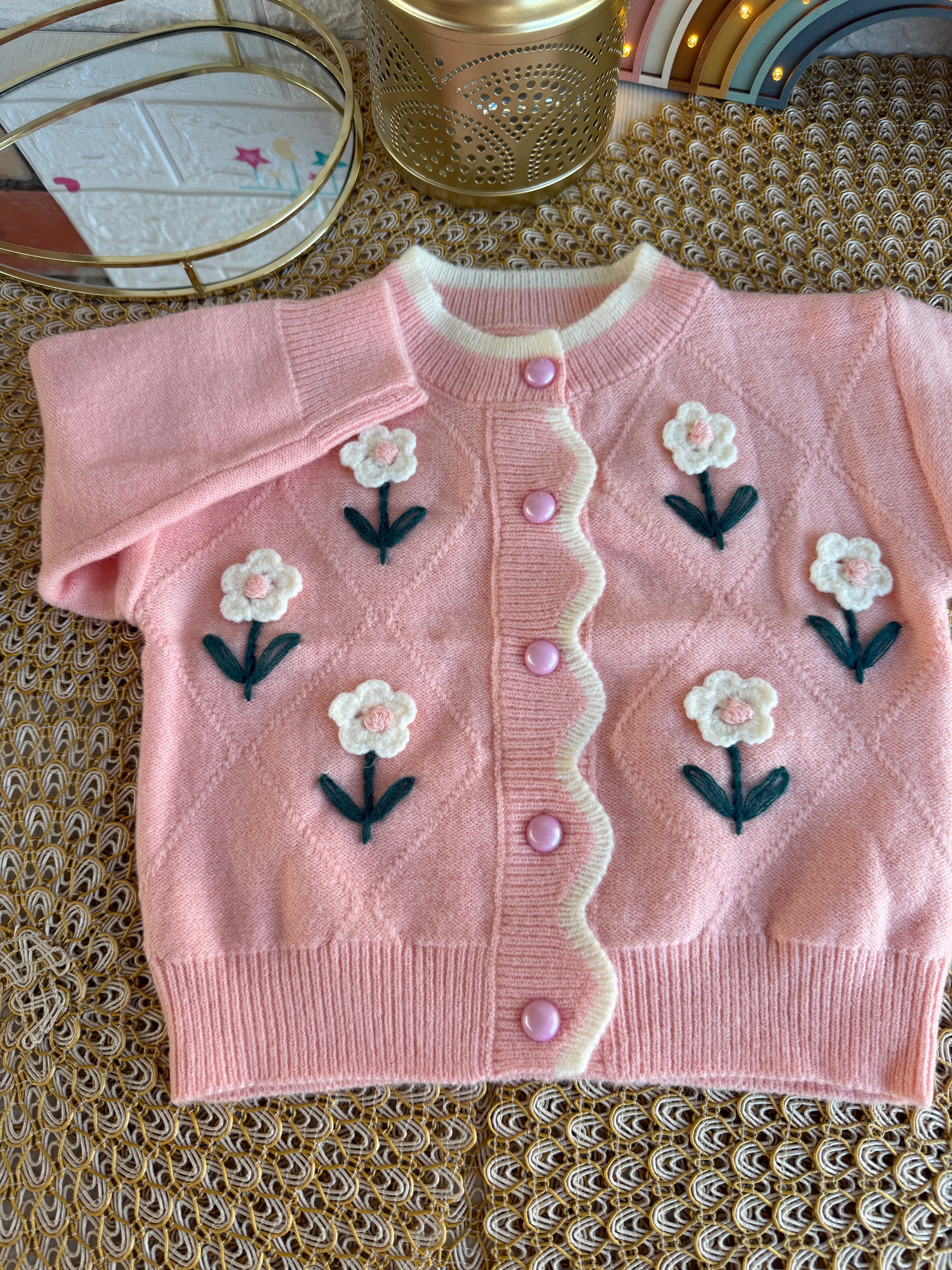 Cardigan floreado