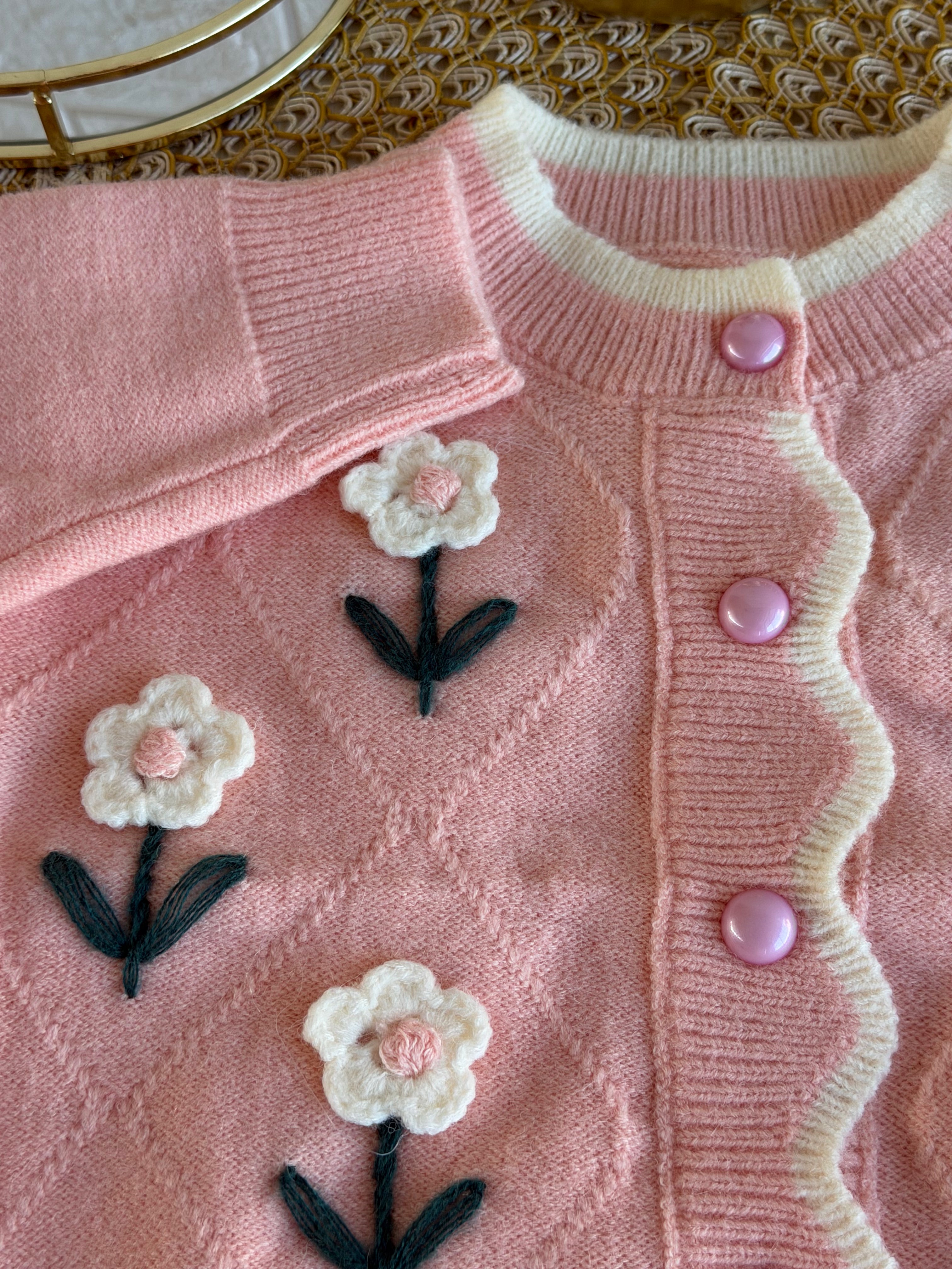Cardigan floreado