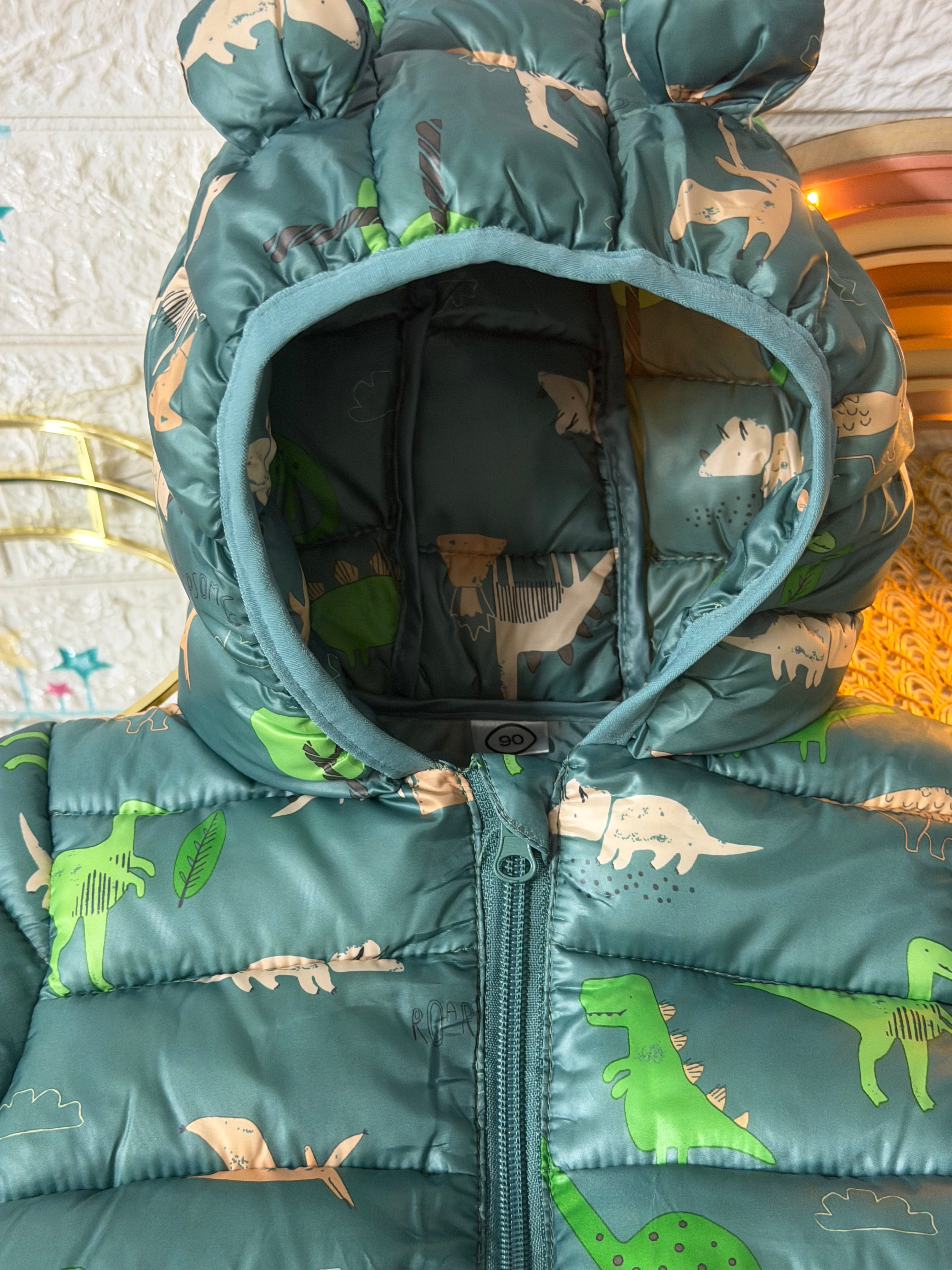 Chaqueta verde dinosaurios