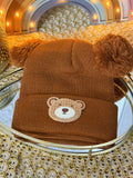 Gorro osito orejas pomposas