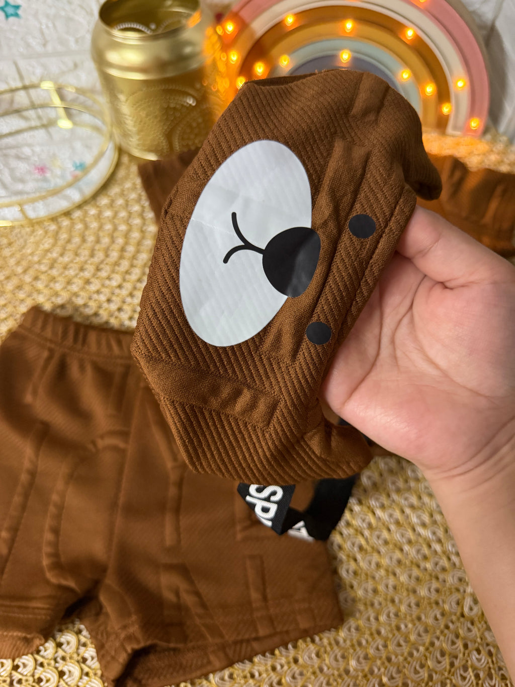 Conjunto de 3 piezas osito marrón