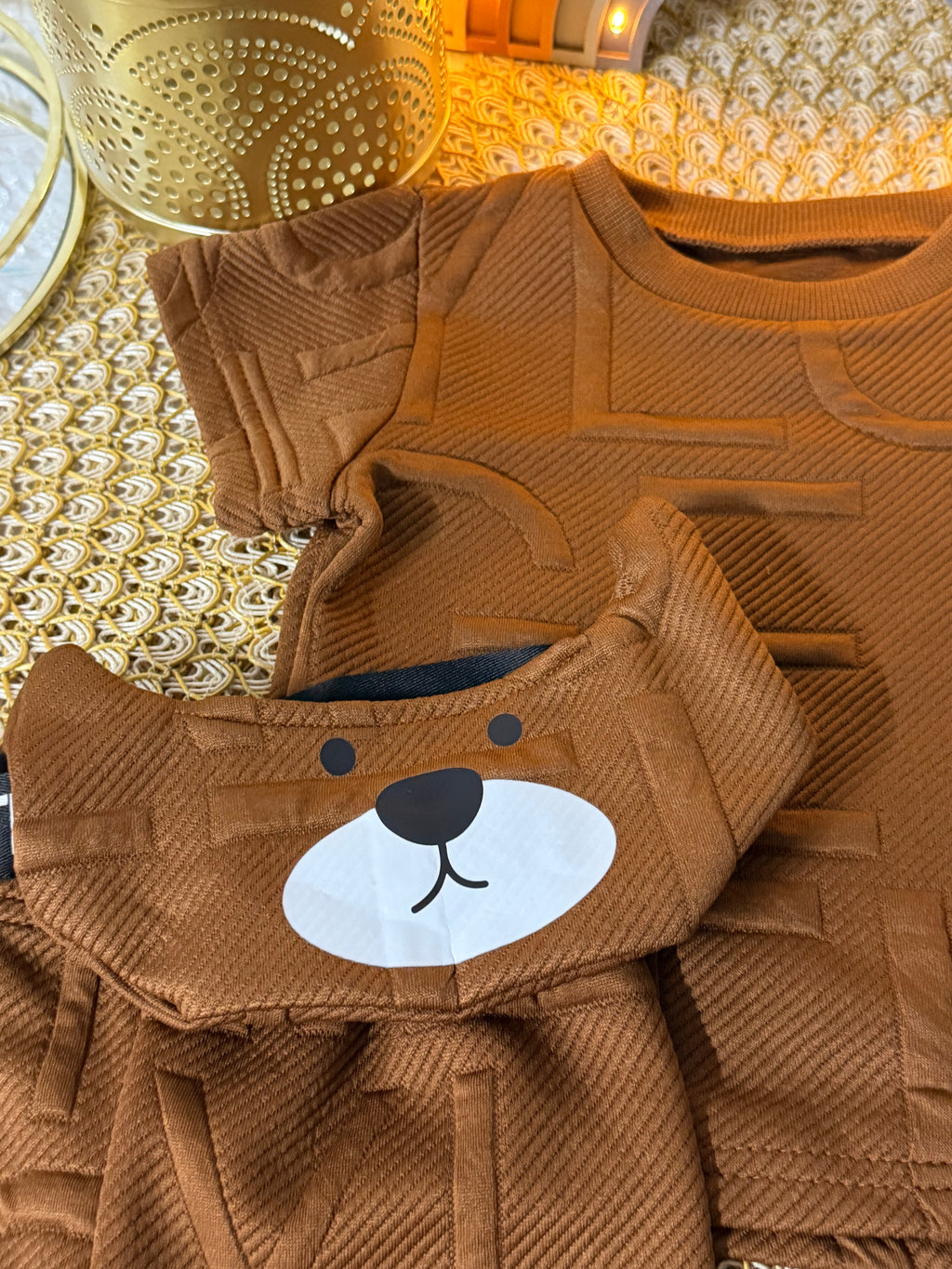 Conjunto de 3 piezas osito marrón