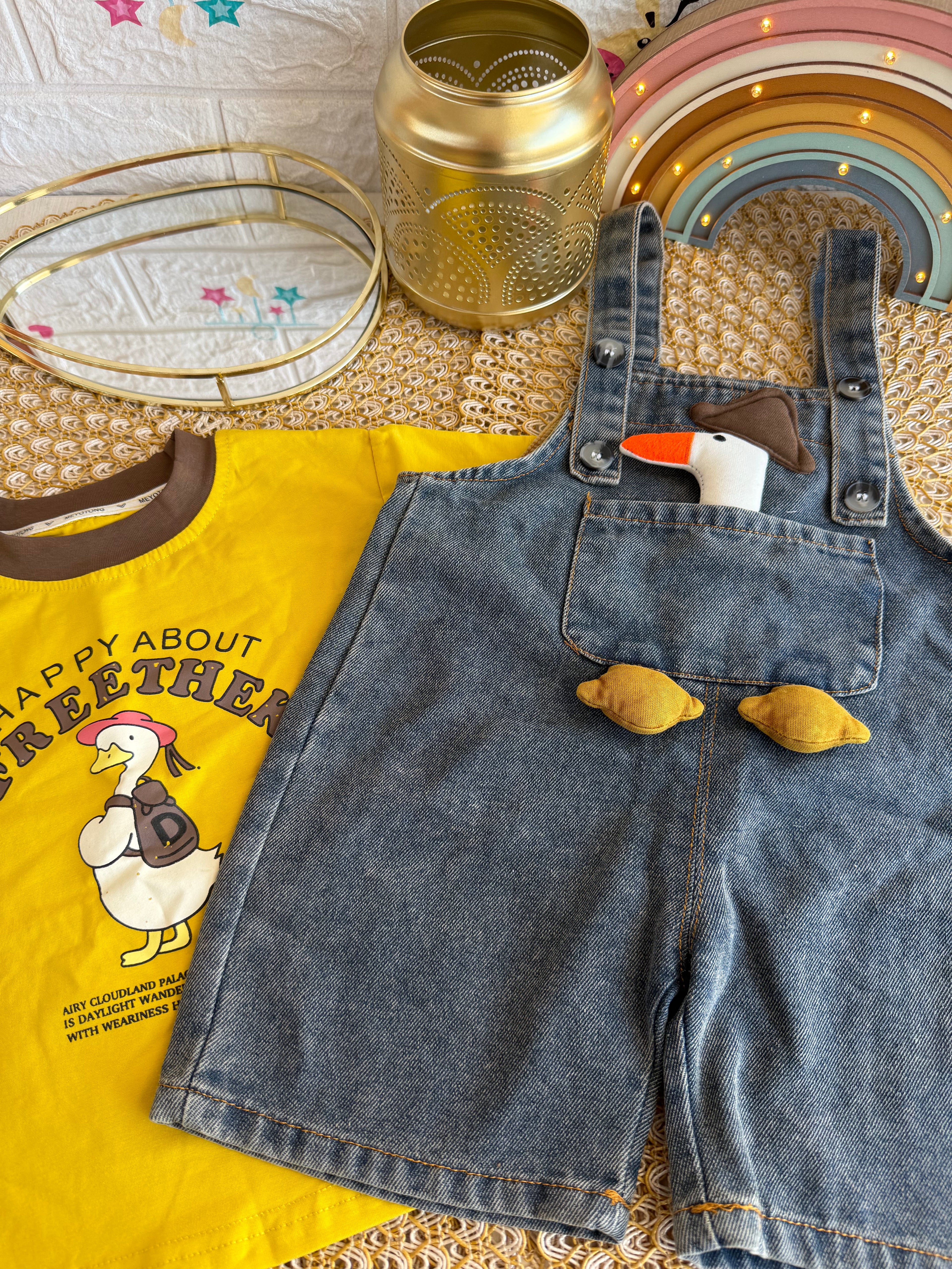 Overol patito con polo