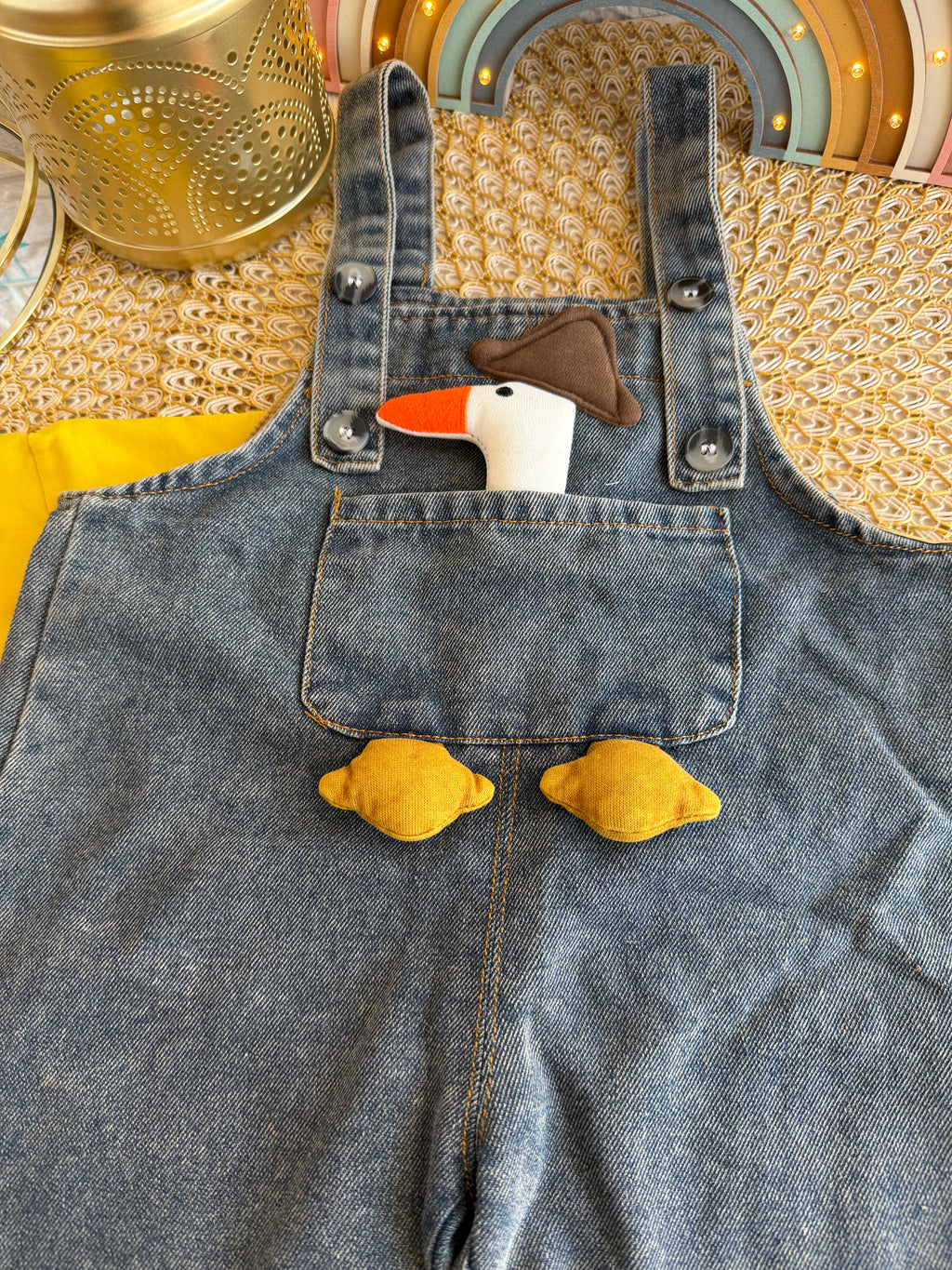 Overol patito con polo