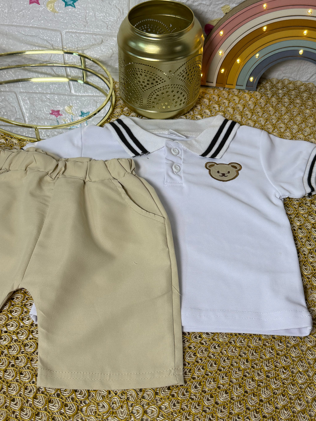 Conjunto 2 piezas polo y short osito