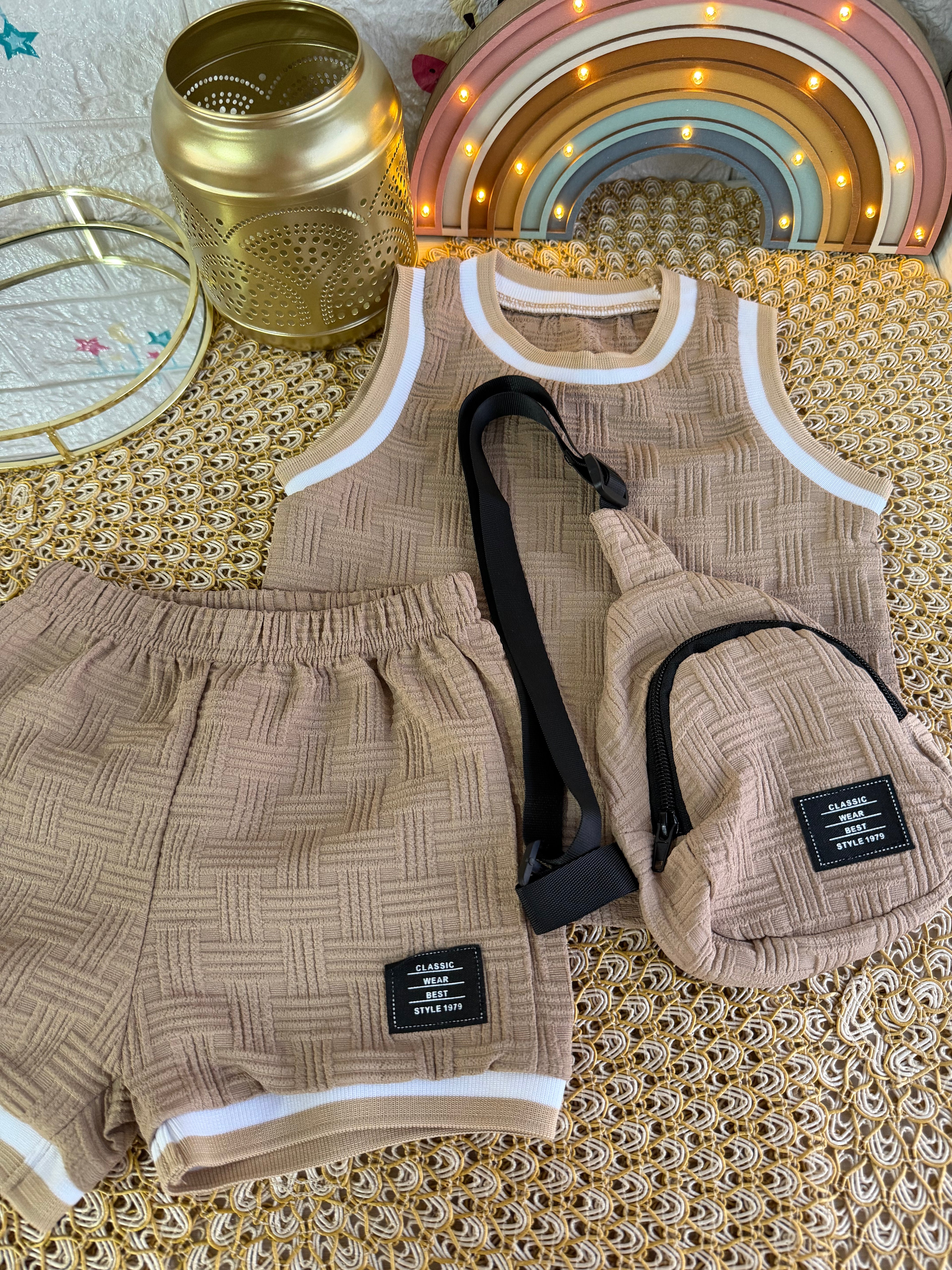 Conjunto 3 piezas caqui