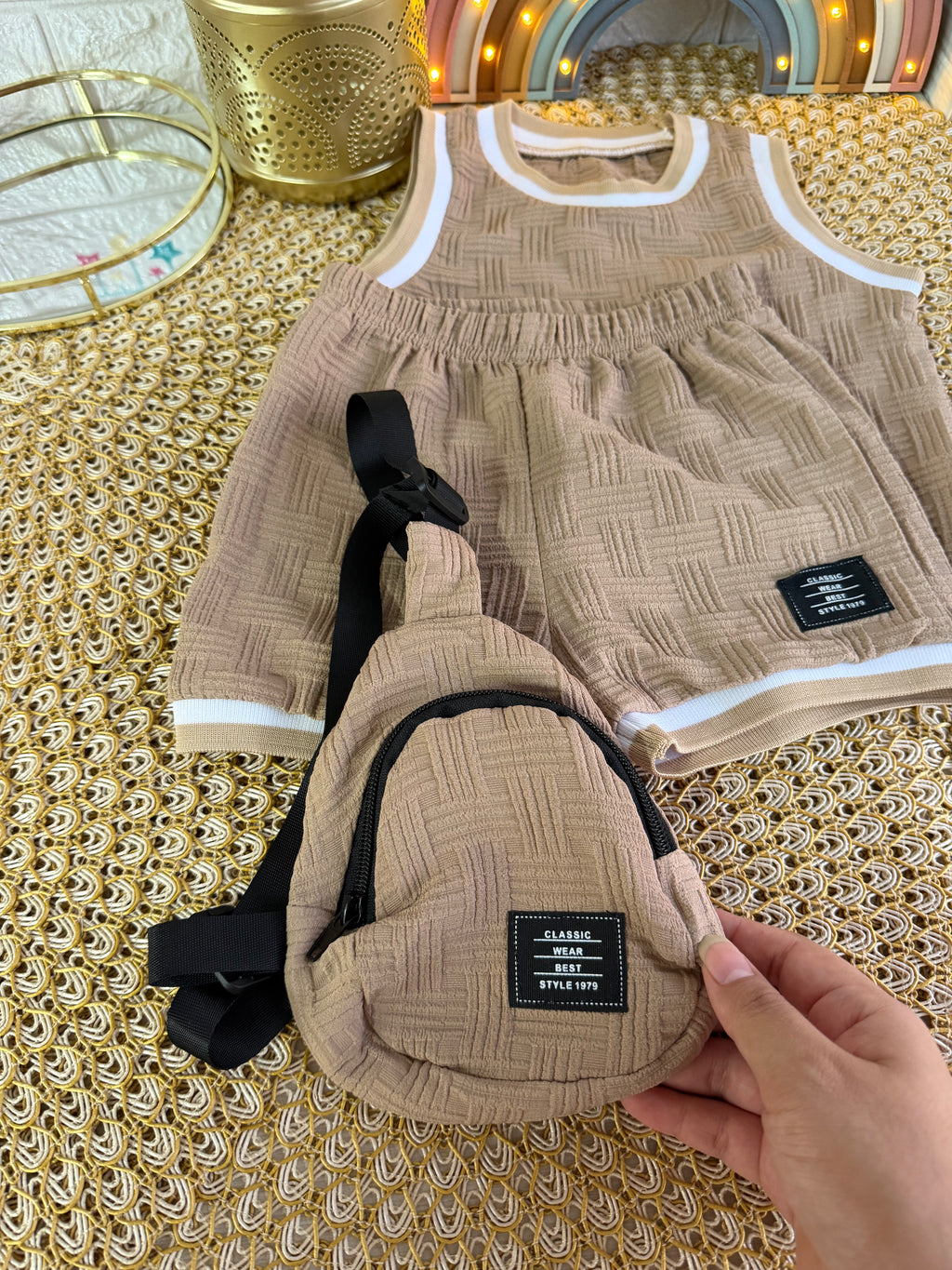 Conjunto 3 piezas caqui