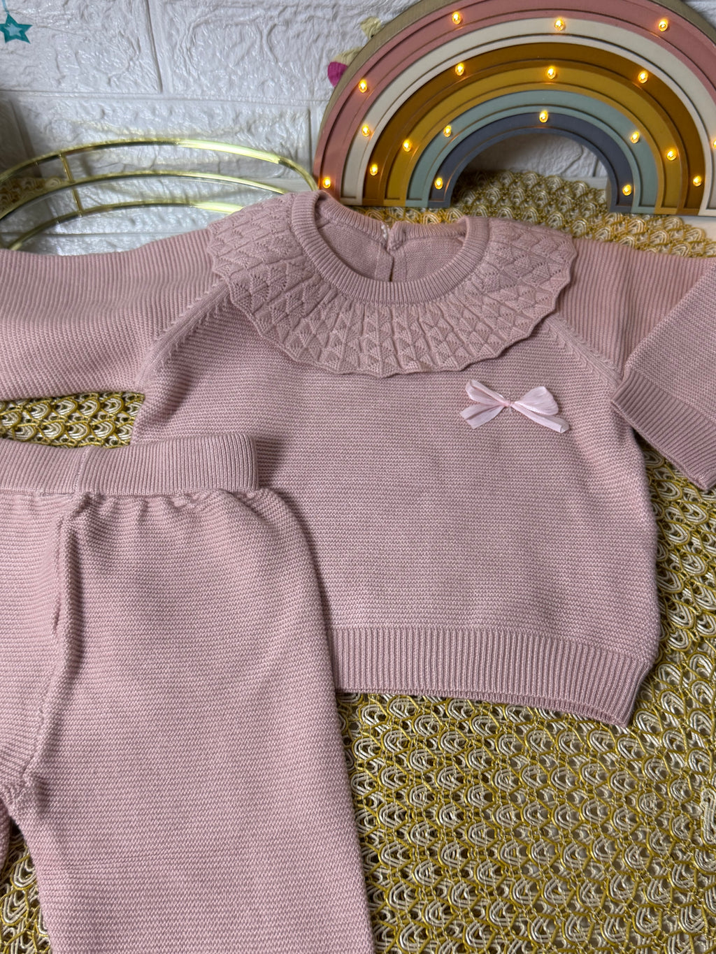 Conjunto palo rosa pantalón con calcetín