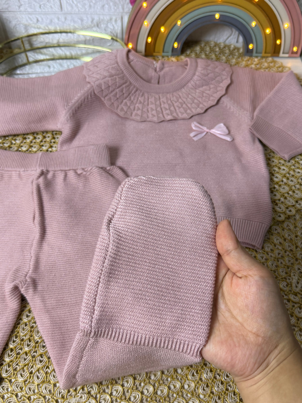 Conjunto palo rosa pantalón con calcetín