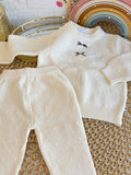 Conjunto 2 piezas tejido beige
