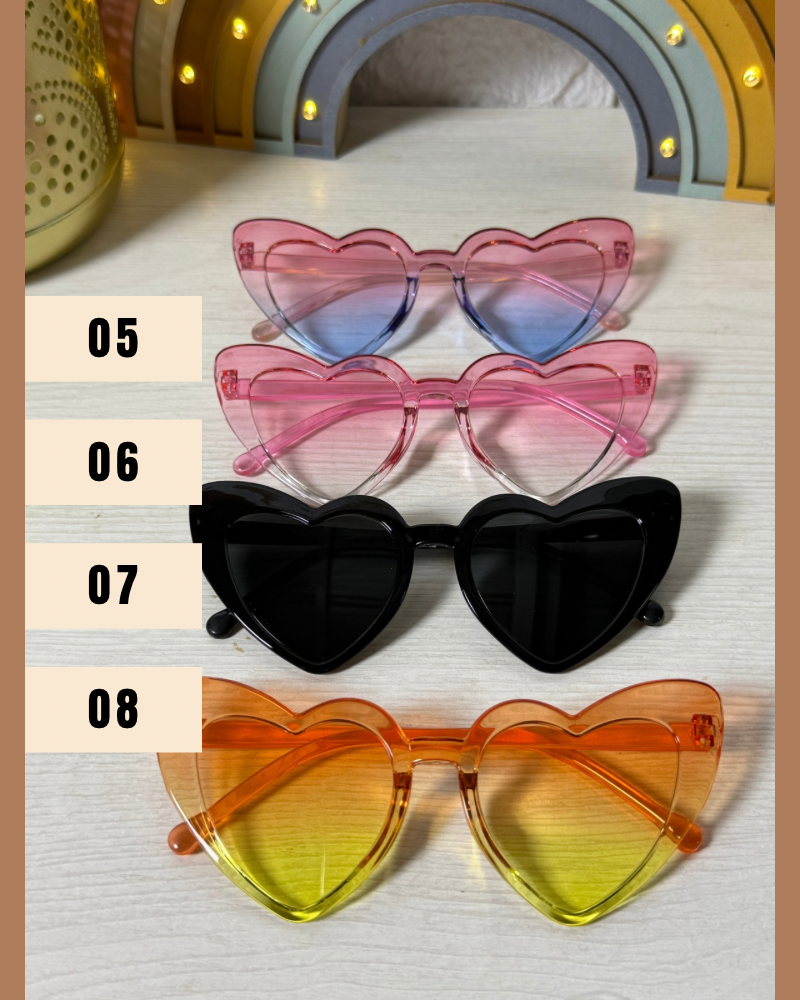 Lentes modelo corazón