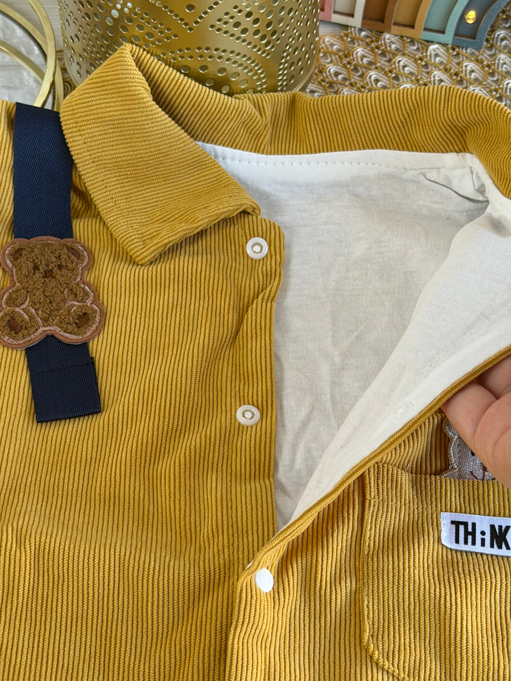 Enterizo amarillo dos ositos