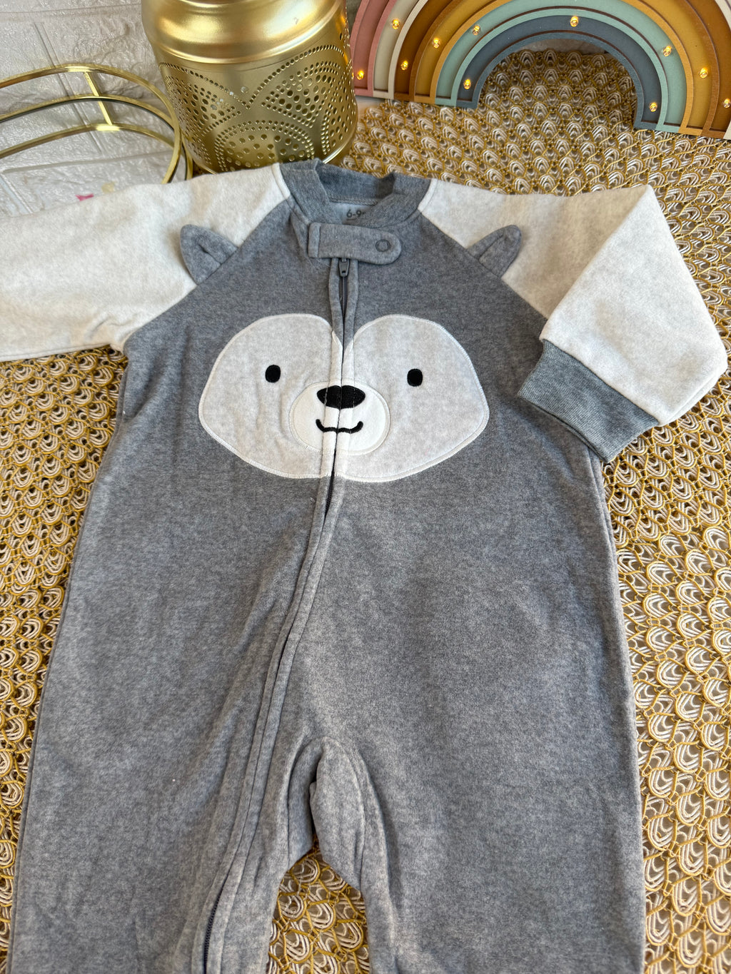 Enterizo gris osito