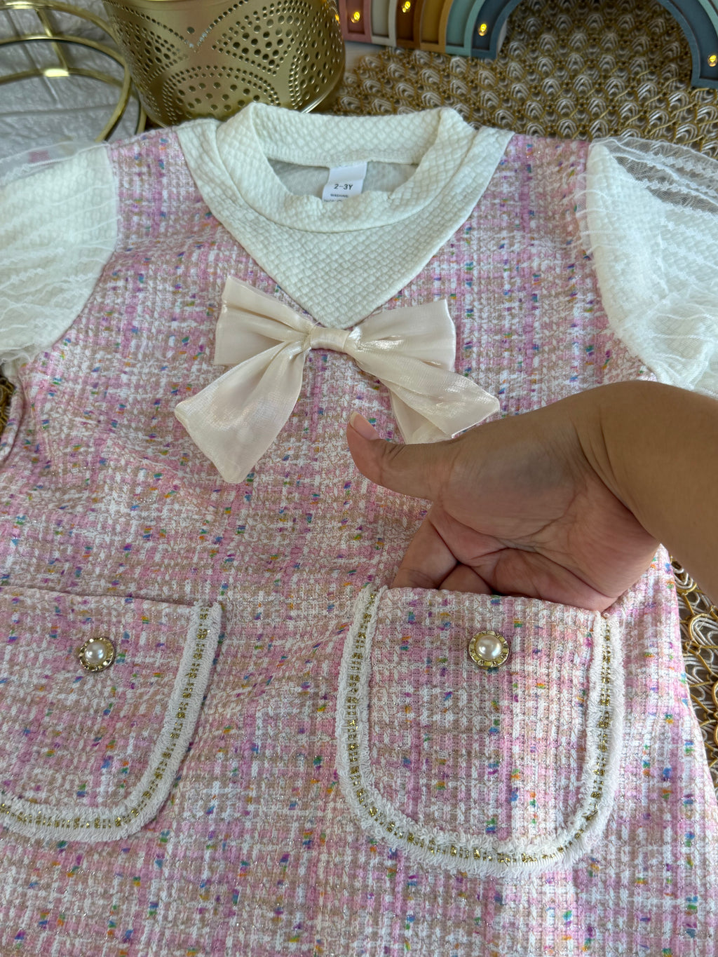 Vestido modelo coreano rosa