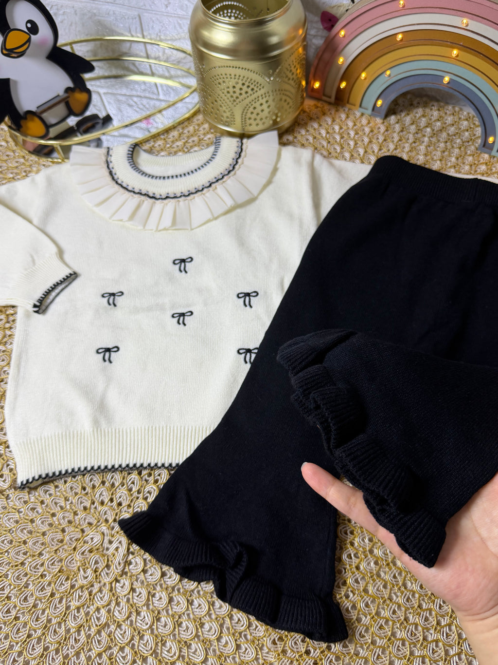 Conjunto tejido ivory white