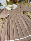 Vestido tejido camel