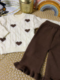 Conjunto corazón chispitas