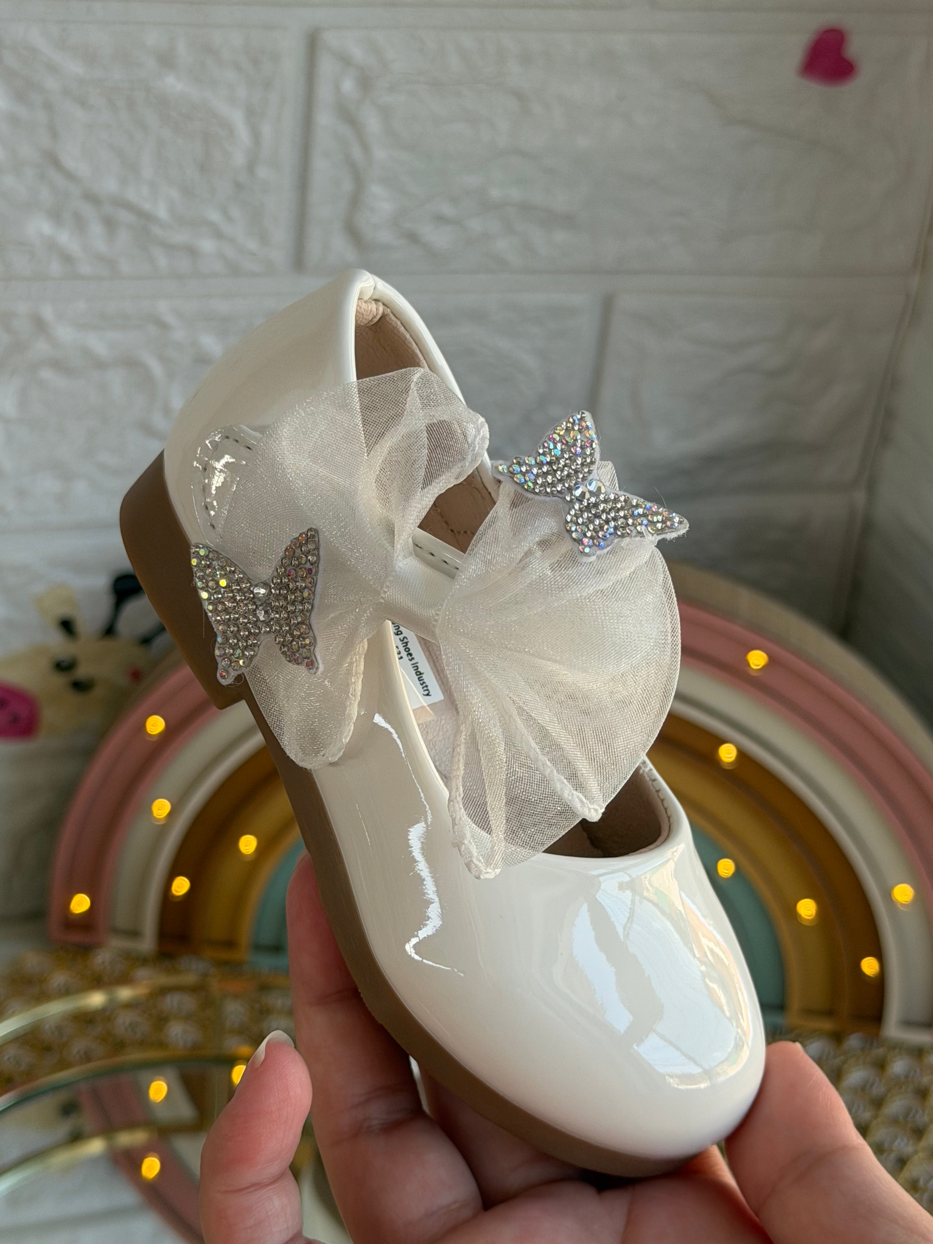 Zapato charol blanco #13cm
