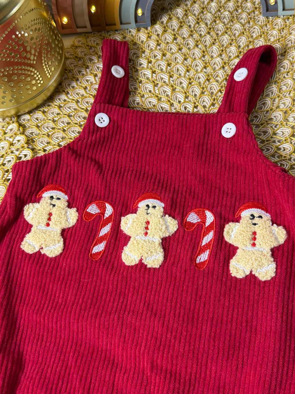 Pelele navideño rojo galletita