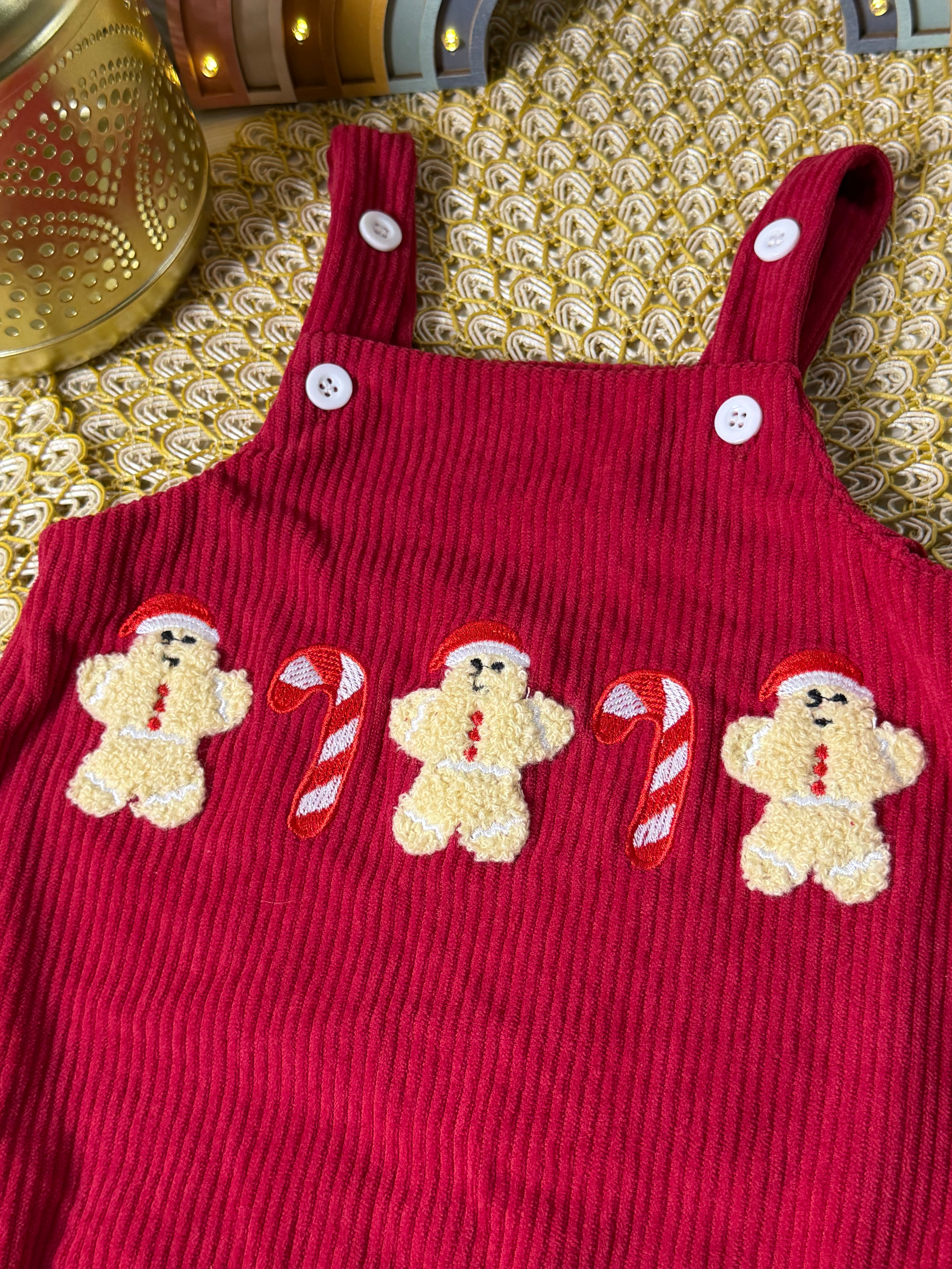 Pelele navideño rojo galletita