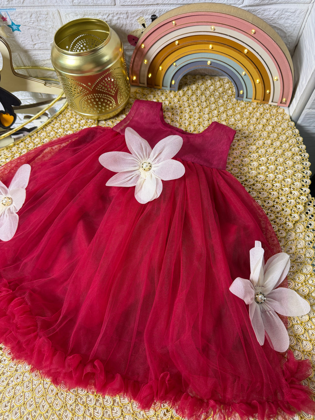 Vestido princesa rojo