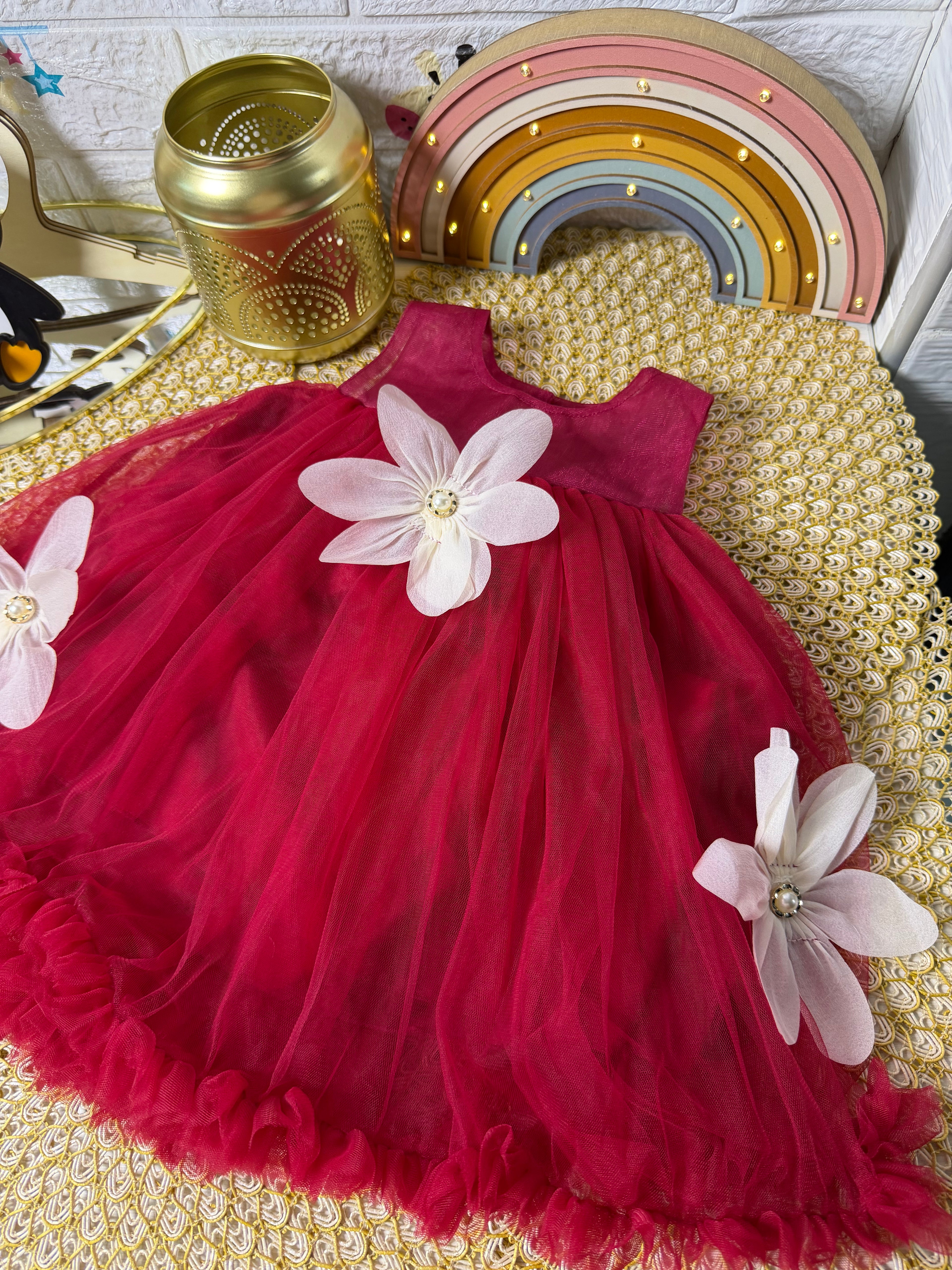 Vestido princesa rojo