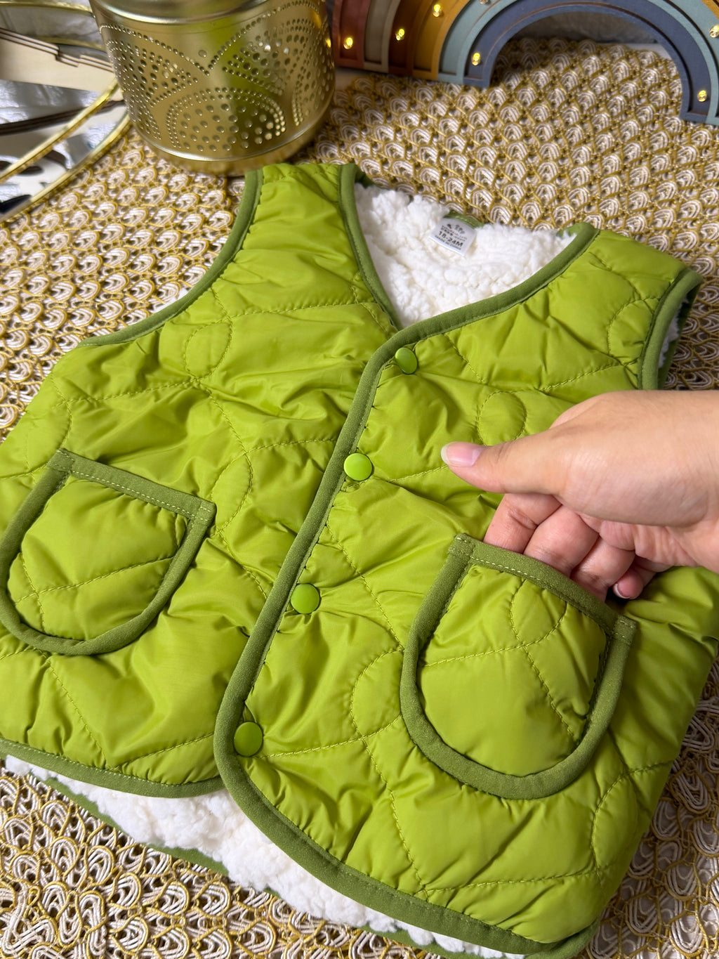 Chaqueta reversible verde unisex