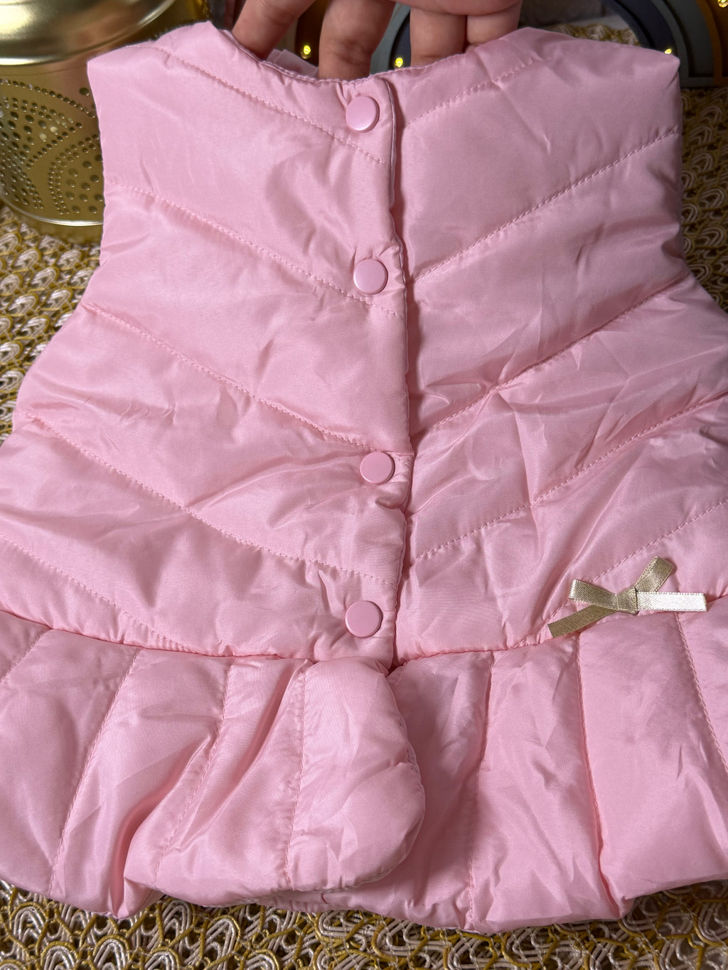 Chaqueta rosada lazo