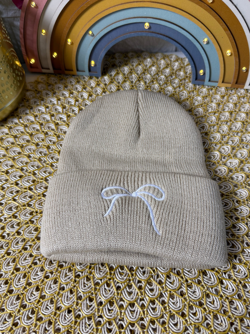 Gorro de punto lazo