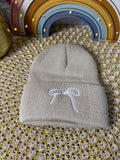 Gorro de punto lazo