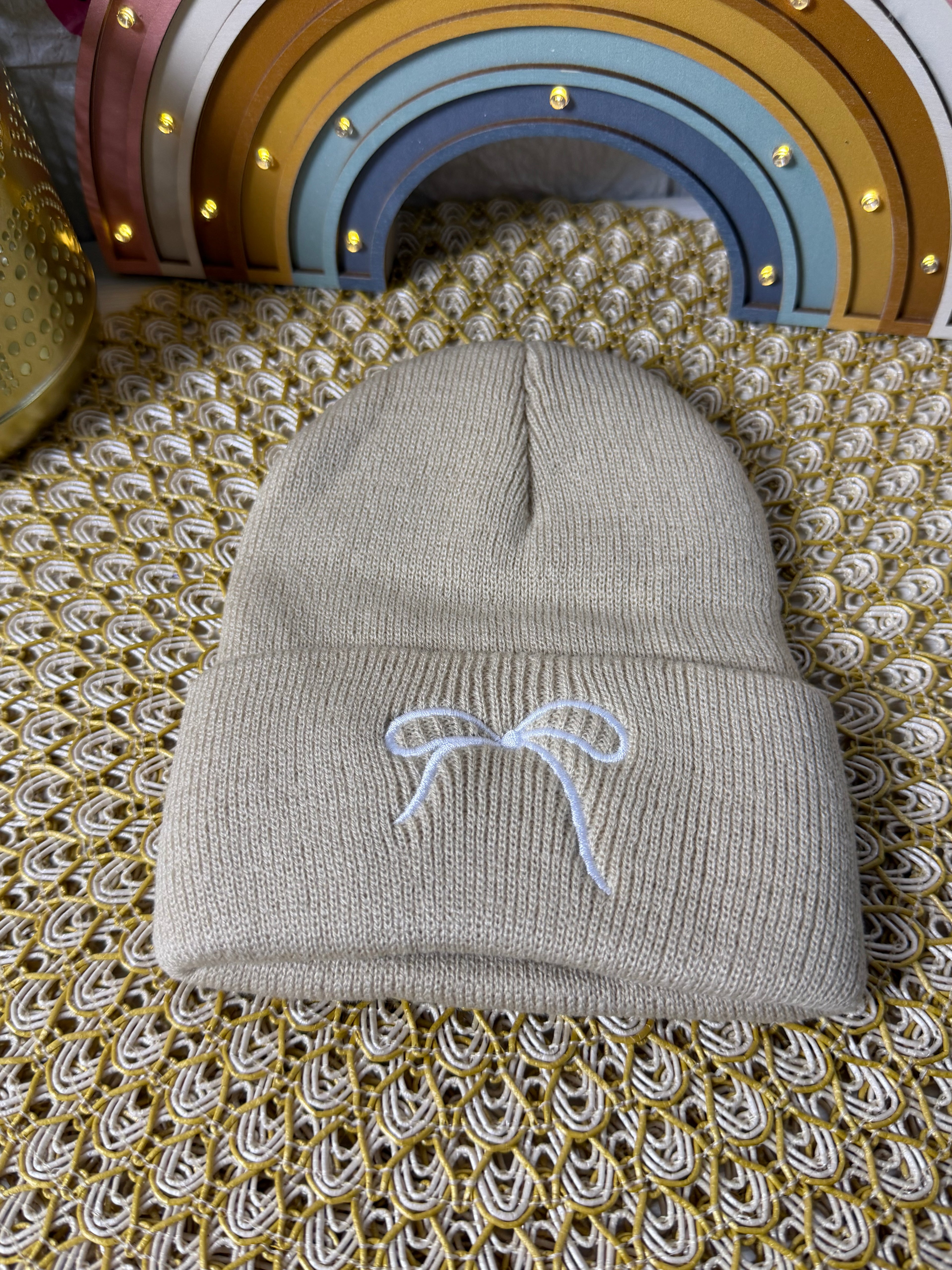 Gorro de punto lazo