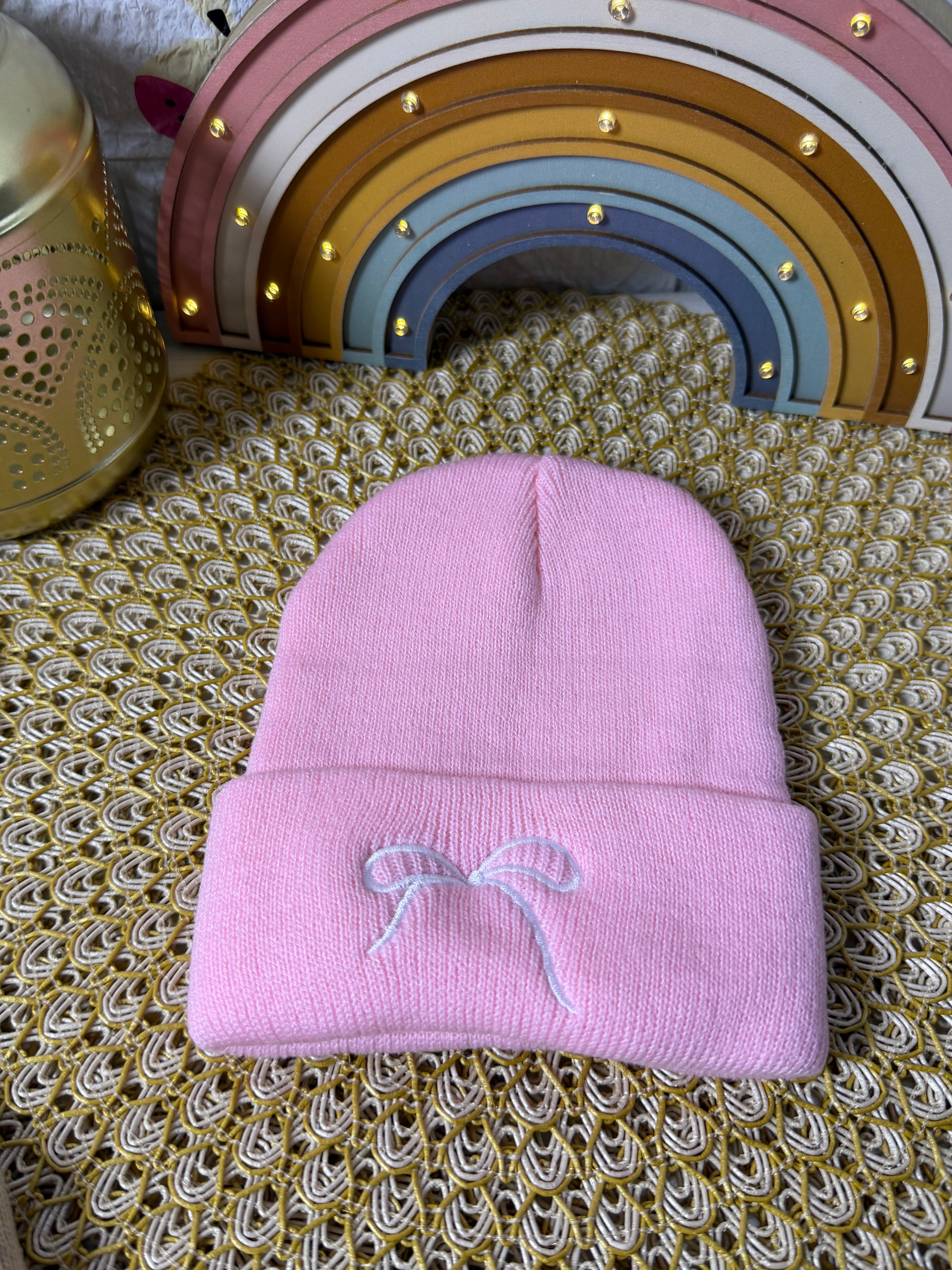 Gorro de punto lazo