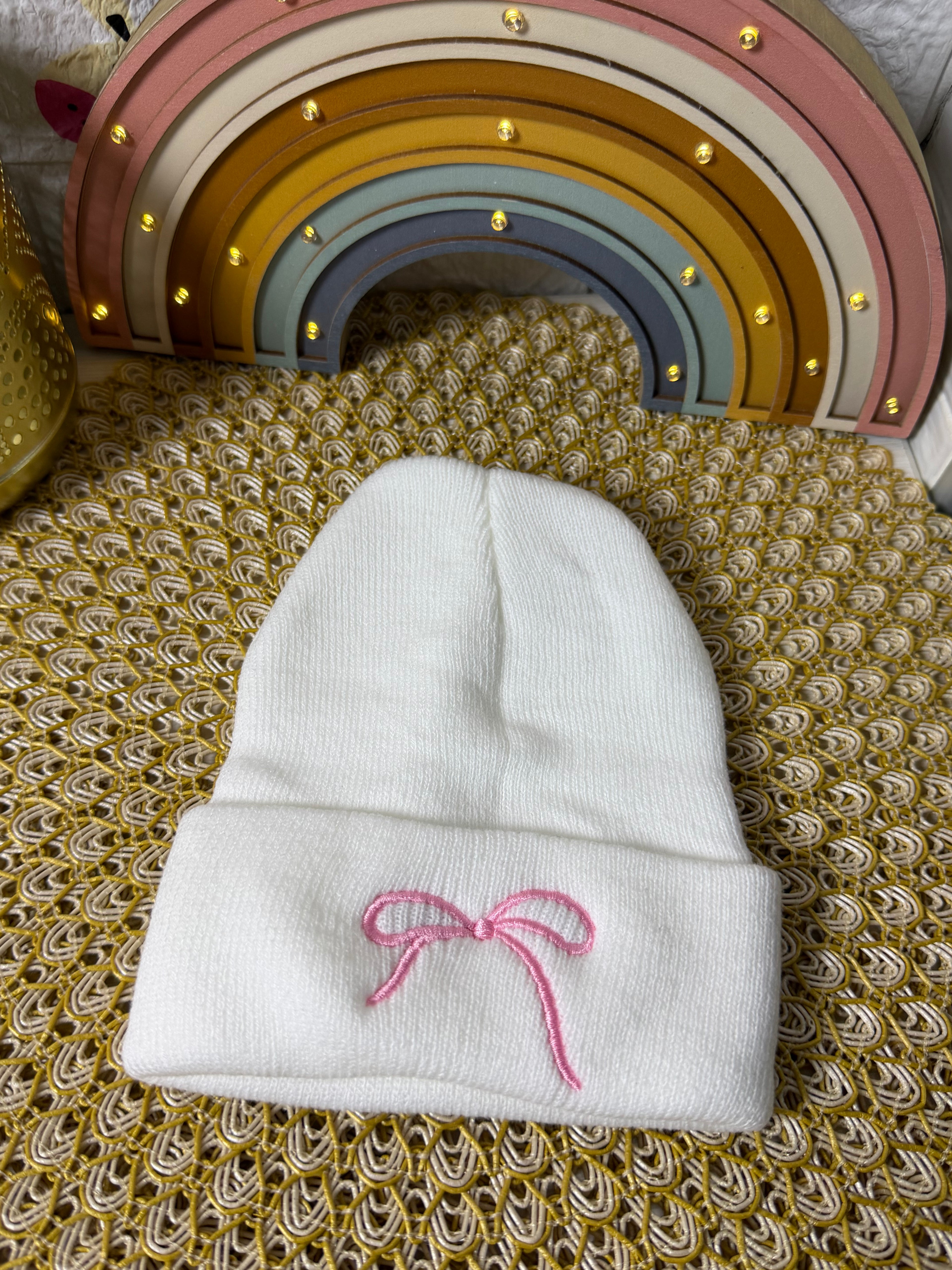 Gorro de punto lazo