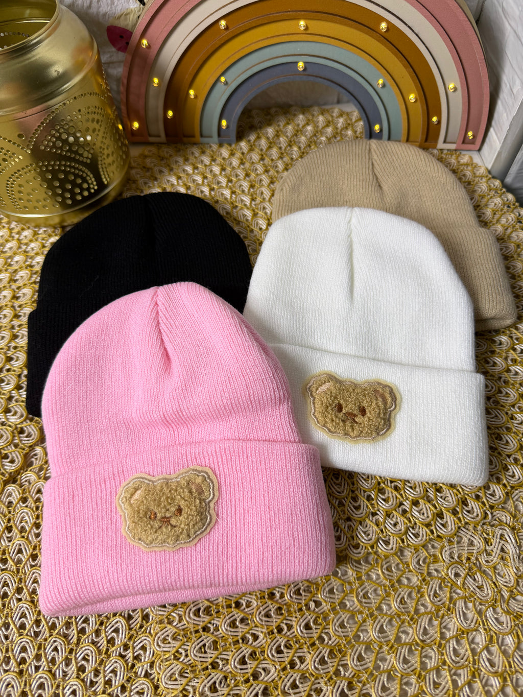 Gorro de punto osito 🐻