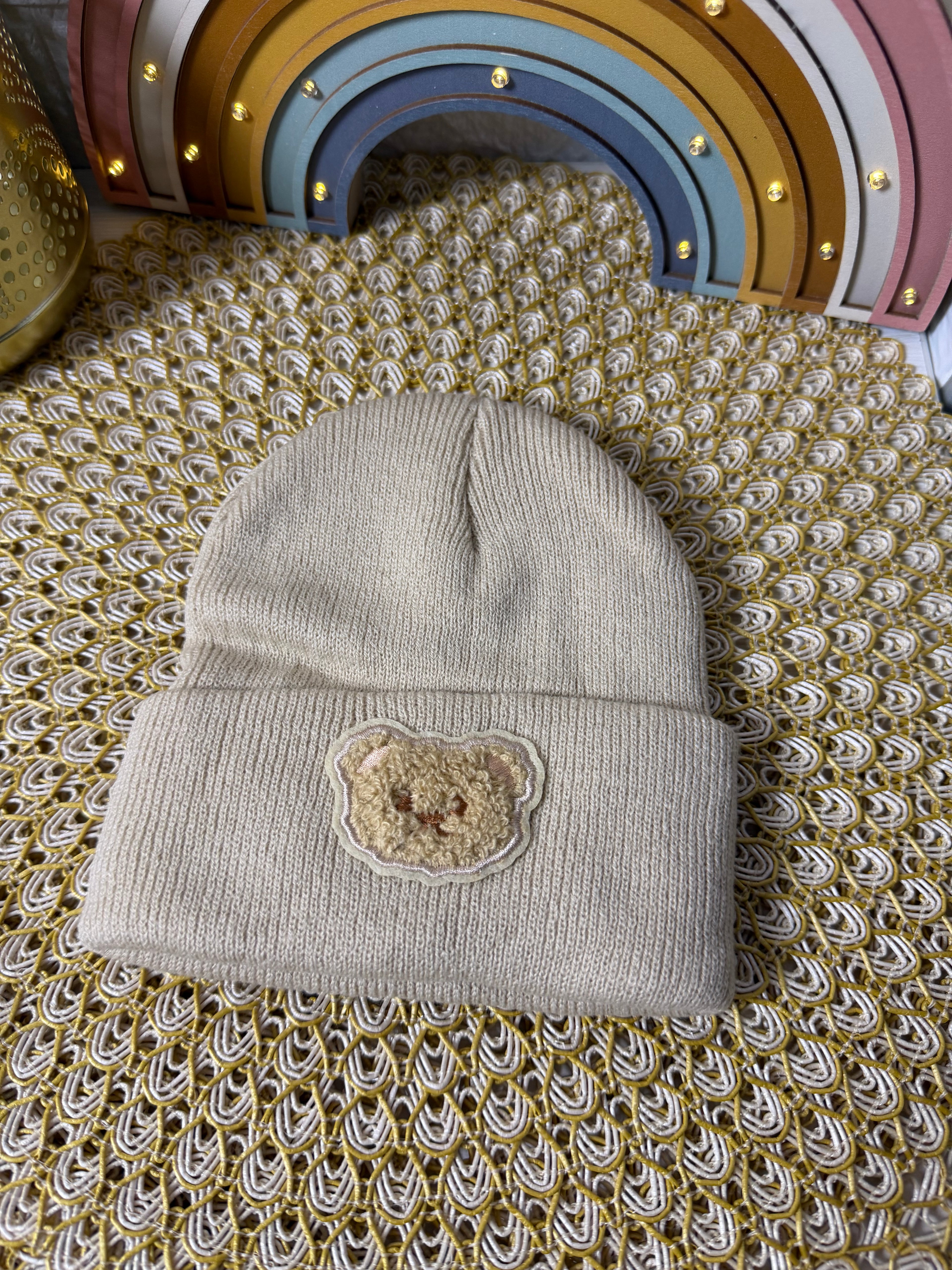 Gorro de punto osito 🐻