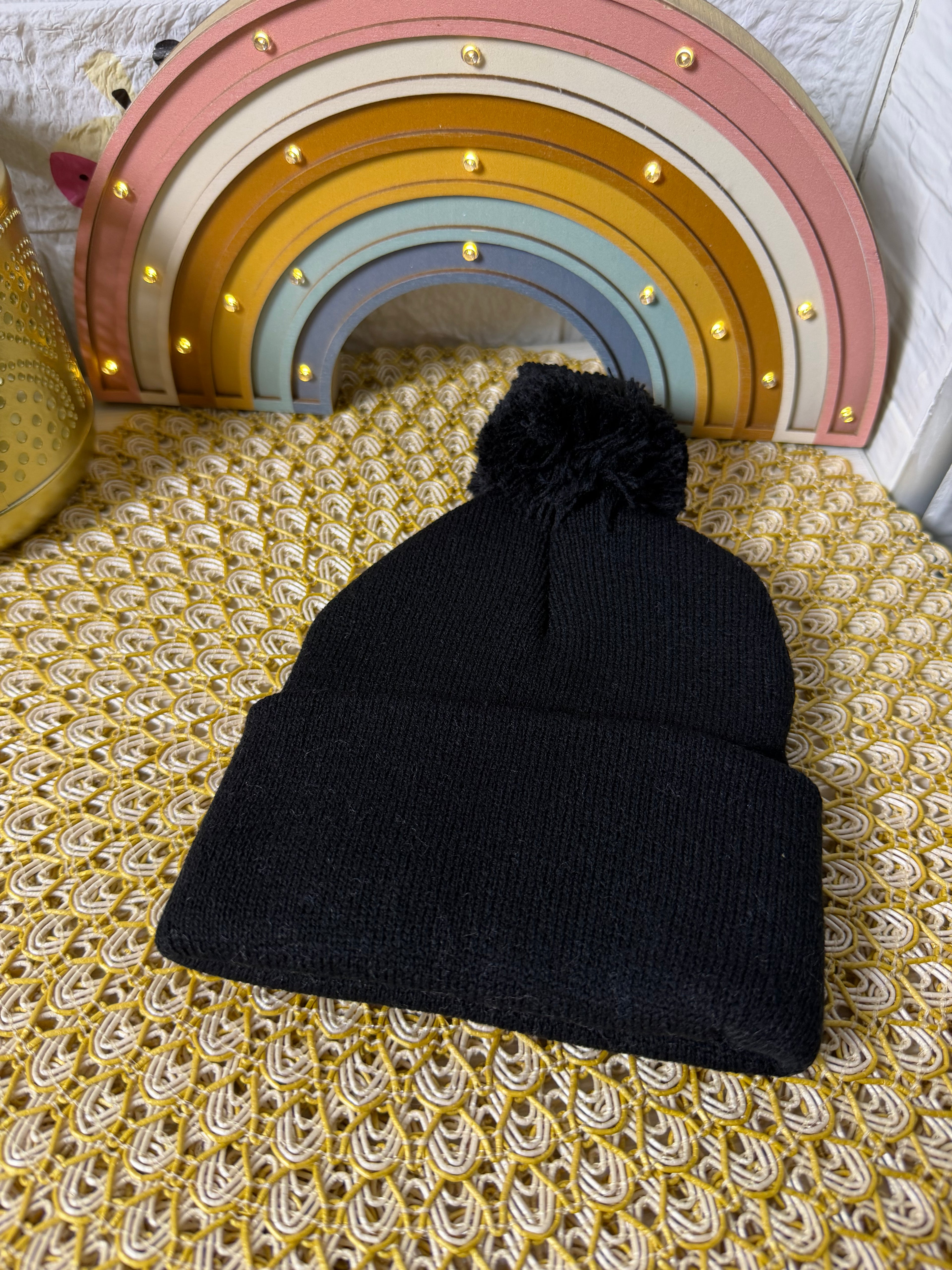 Gorro de punto una pomposa