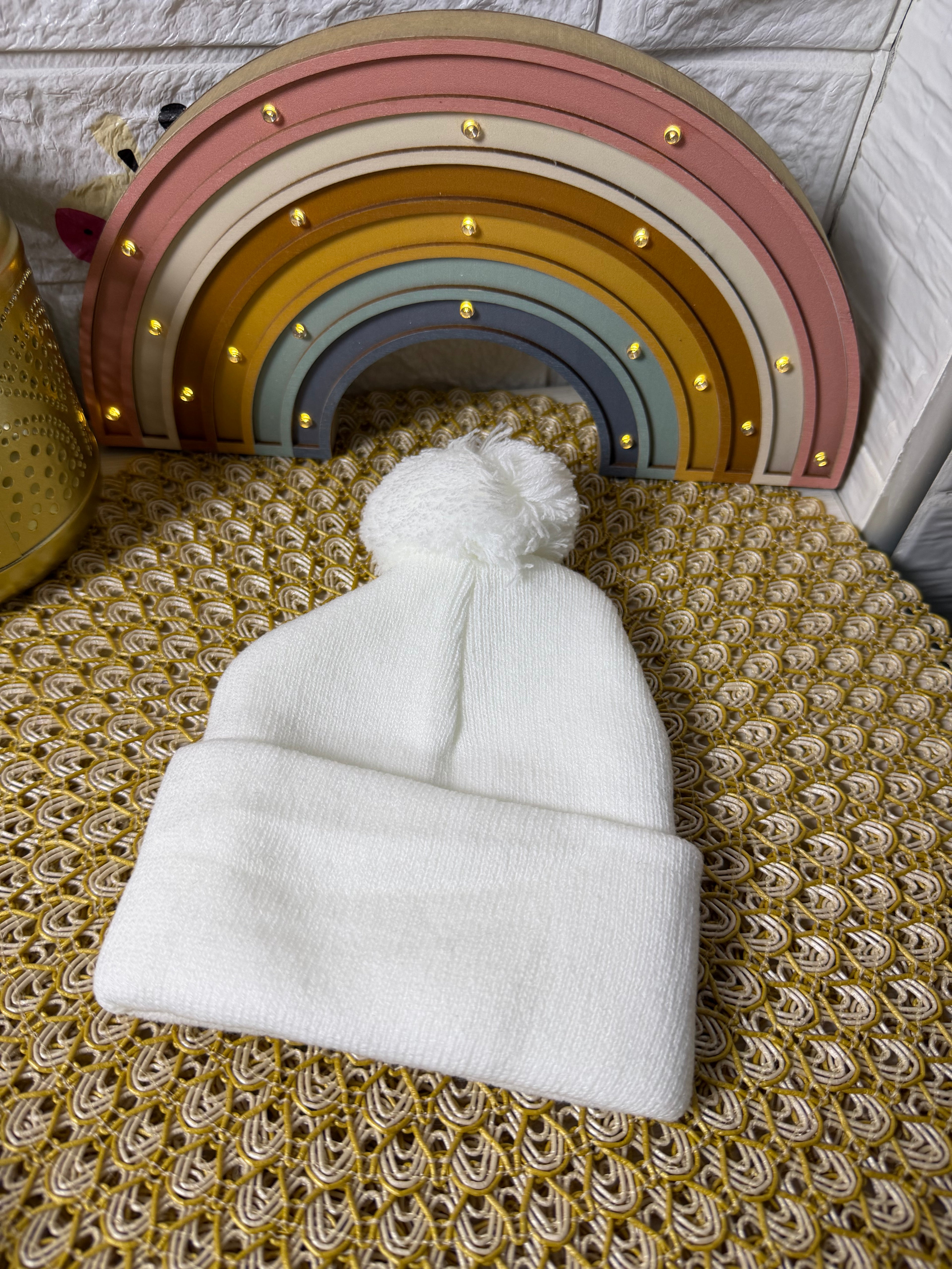 Gorro de punto una pomposa