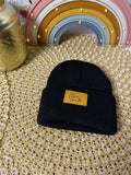 Gorro de punto dinosaurio etiqueta