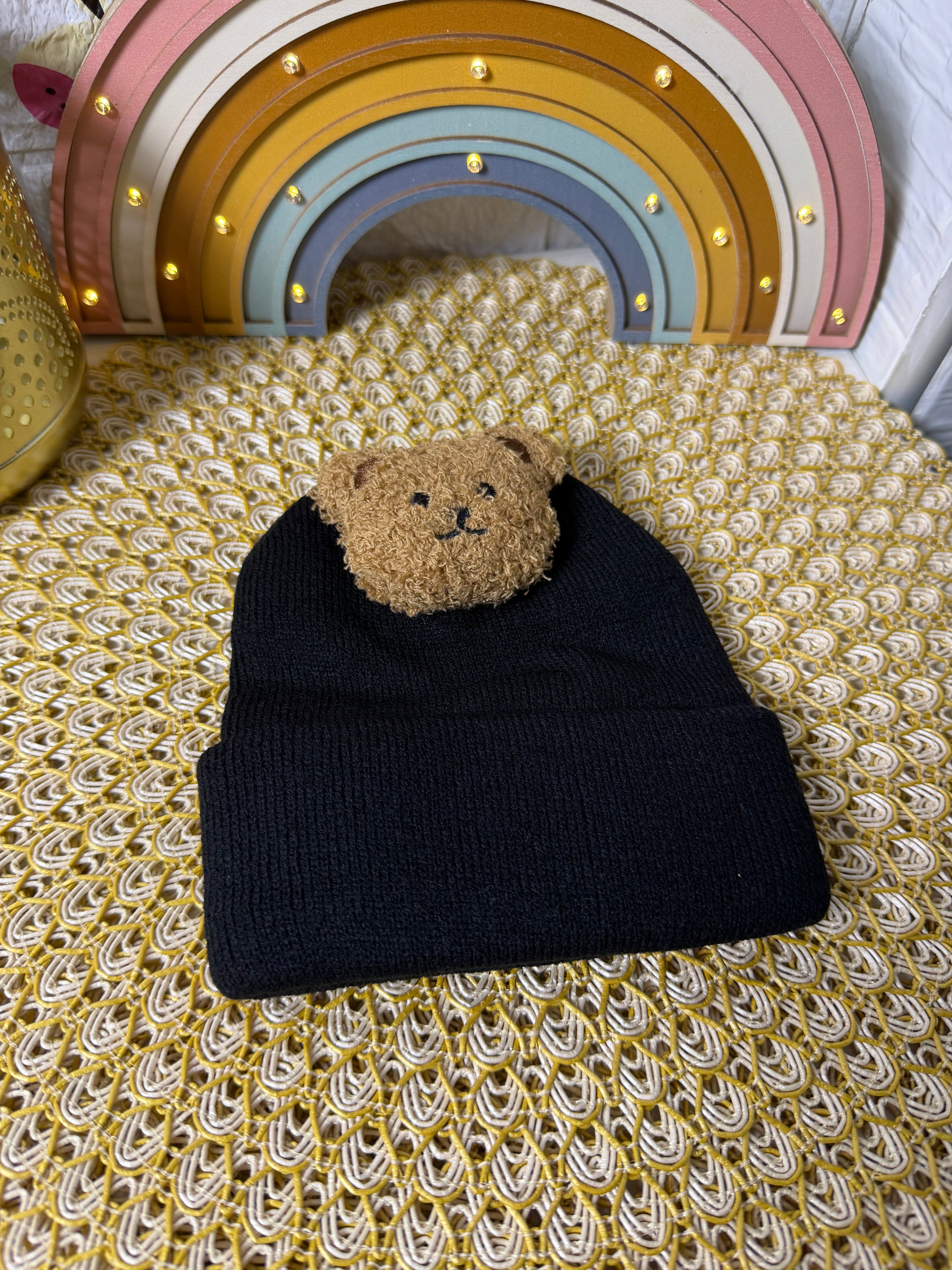 Gorro de punto osito tridimensional