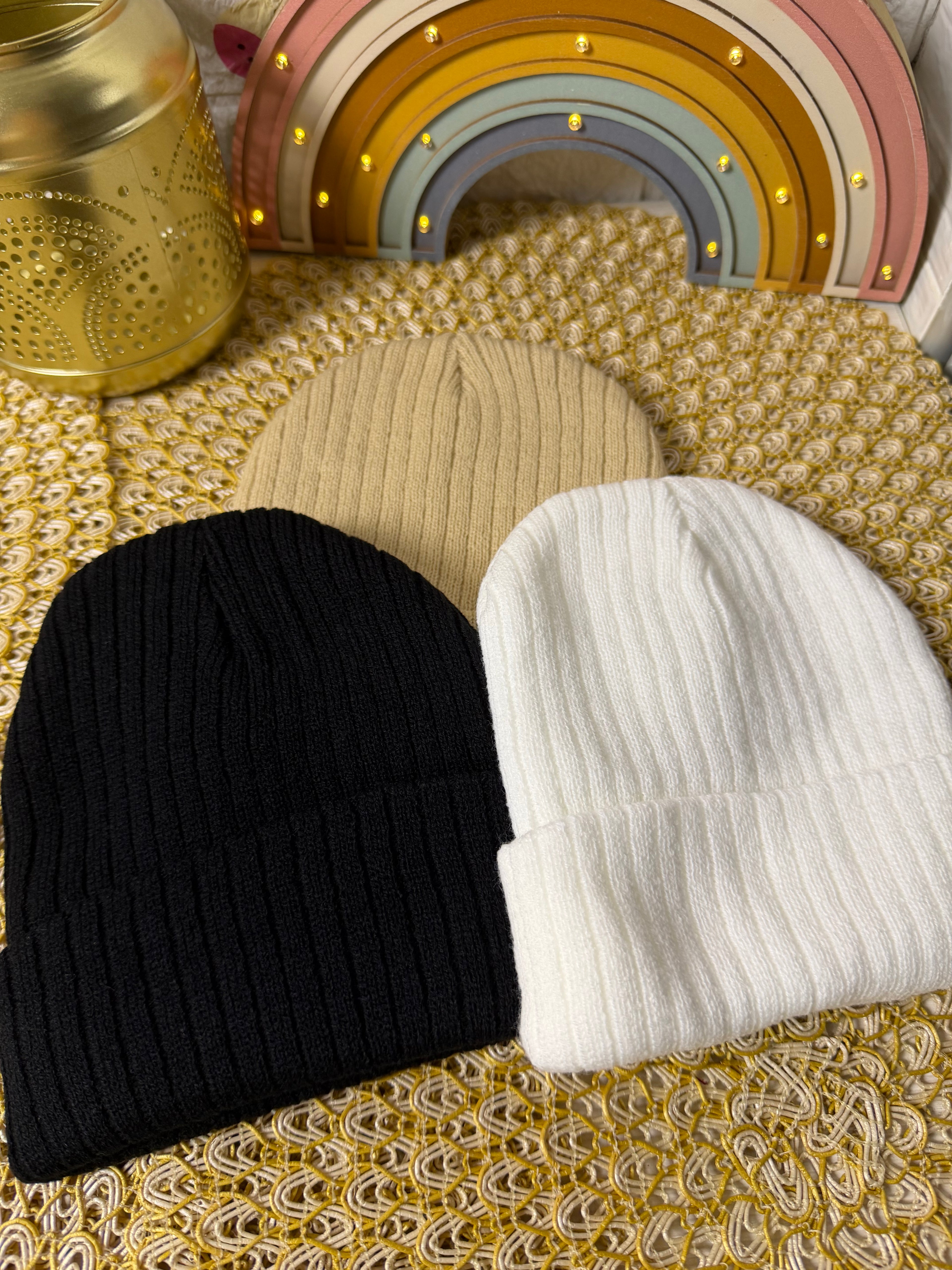 Gorro de punto tejido