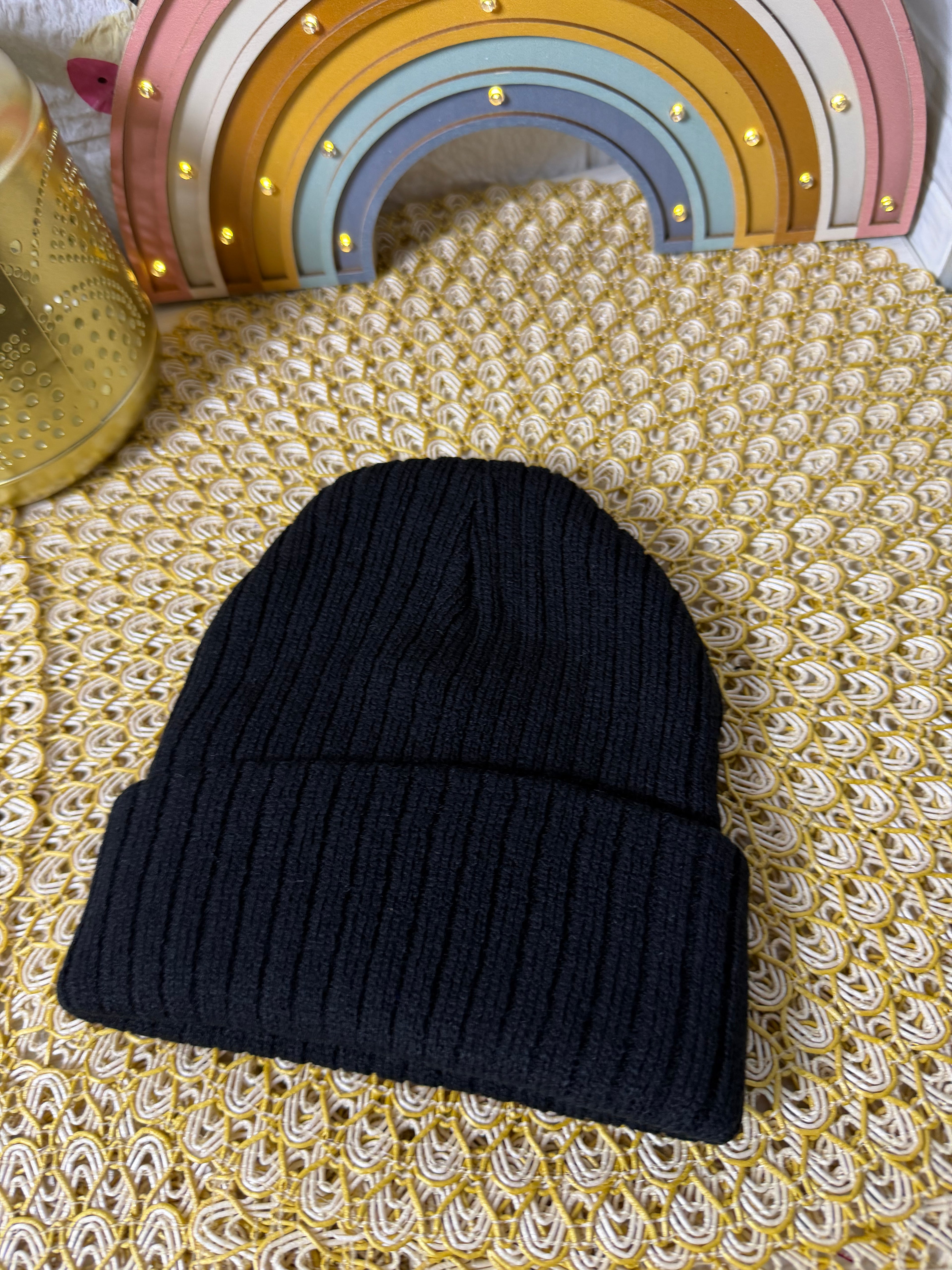 Gorro de punto tejido